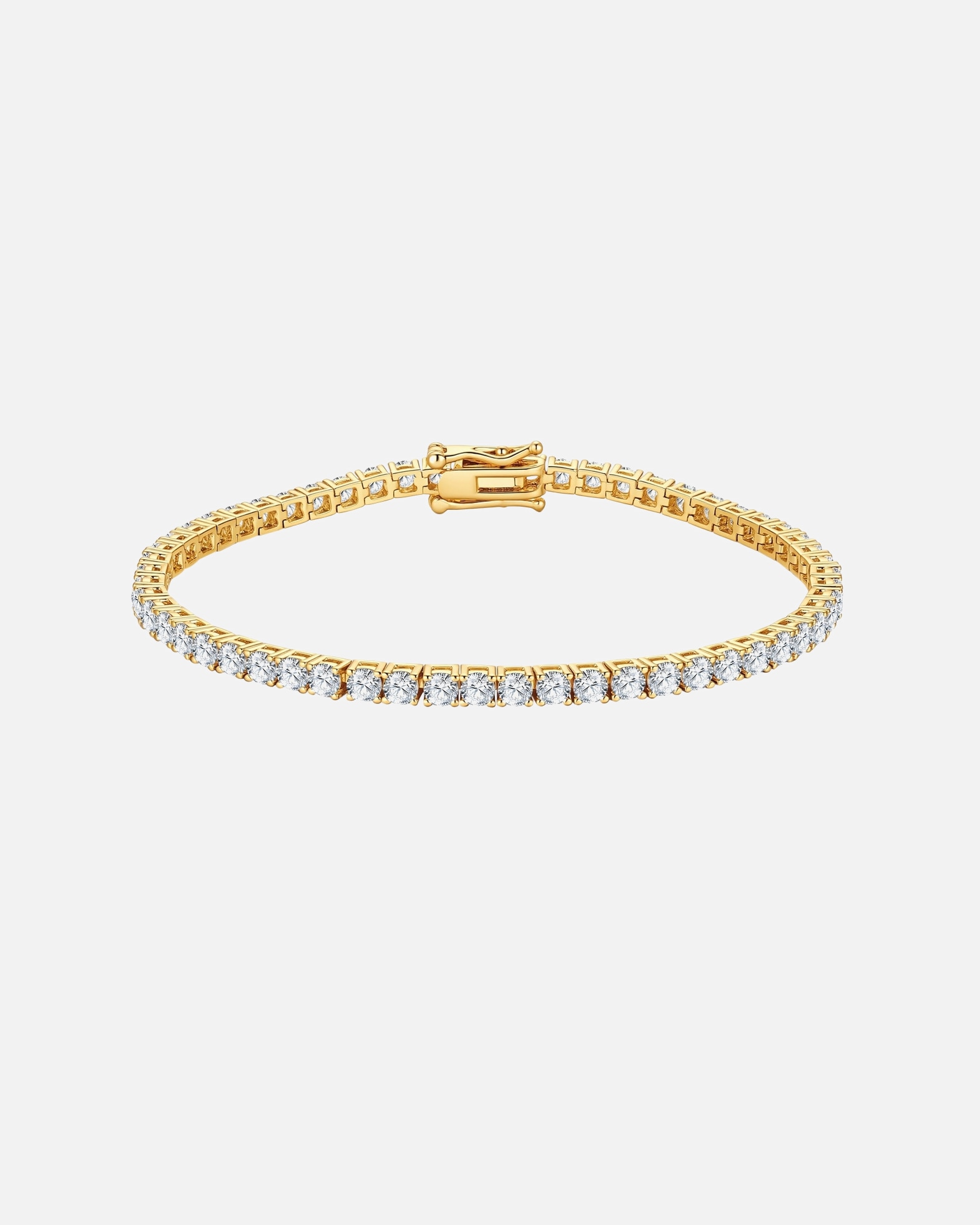 Armband für Weiblich Lulu & Jane Armband aus Messing in Gelbgold mit Zirkonia 21 cm