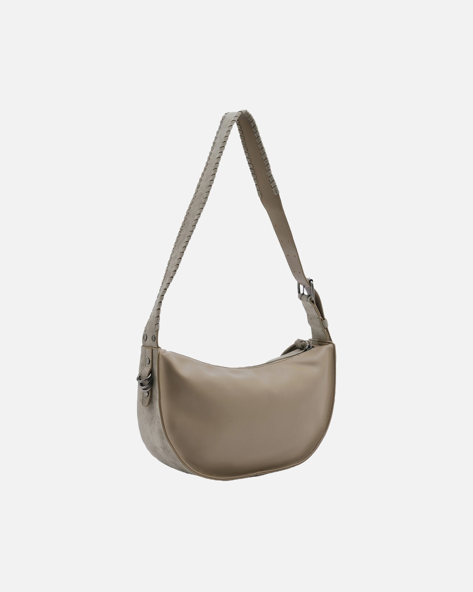 Handtasche für Weiblich FREDsBRUDER Handtasche Whipstitch Soul Hobo taupe