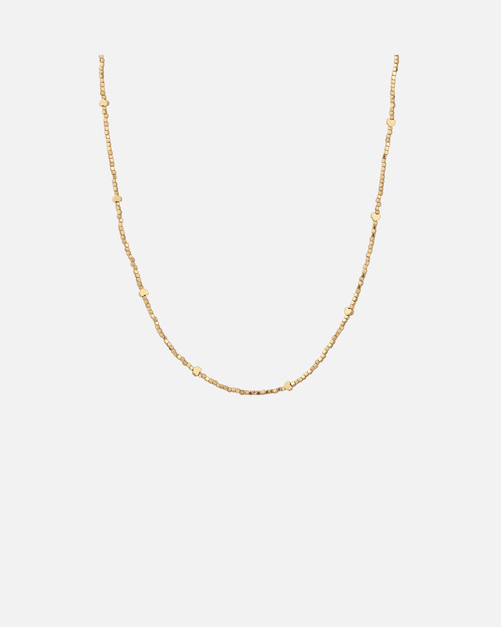 Halskette für Weiblich Elli Herz Synthetischer Hämatit Gold 925 Sterling Silber vergoldet 40