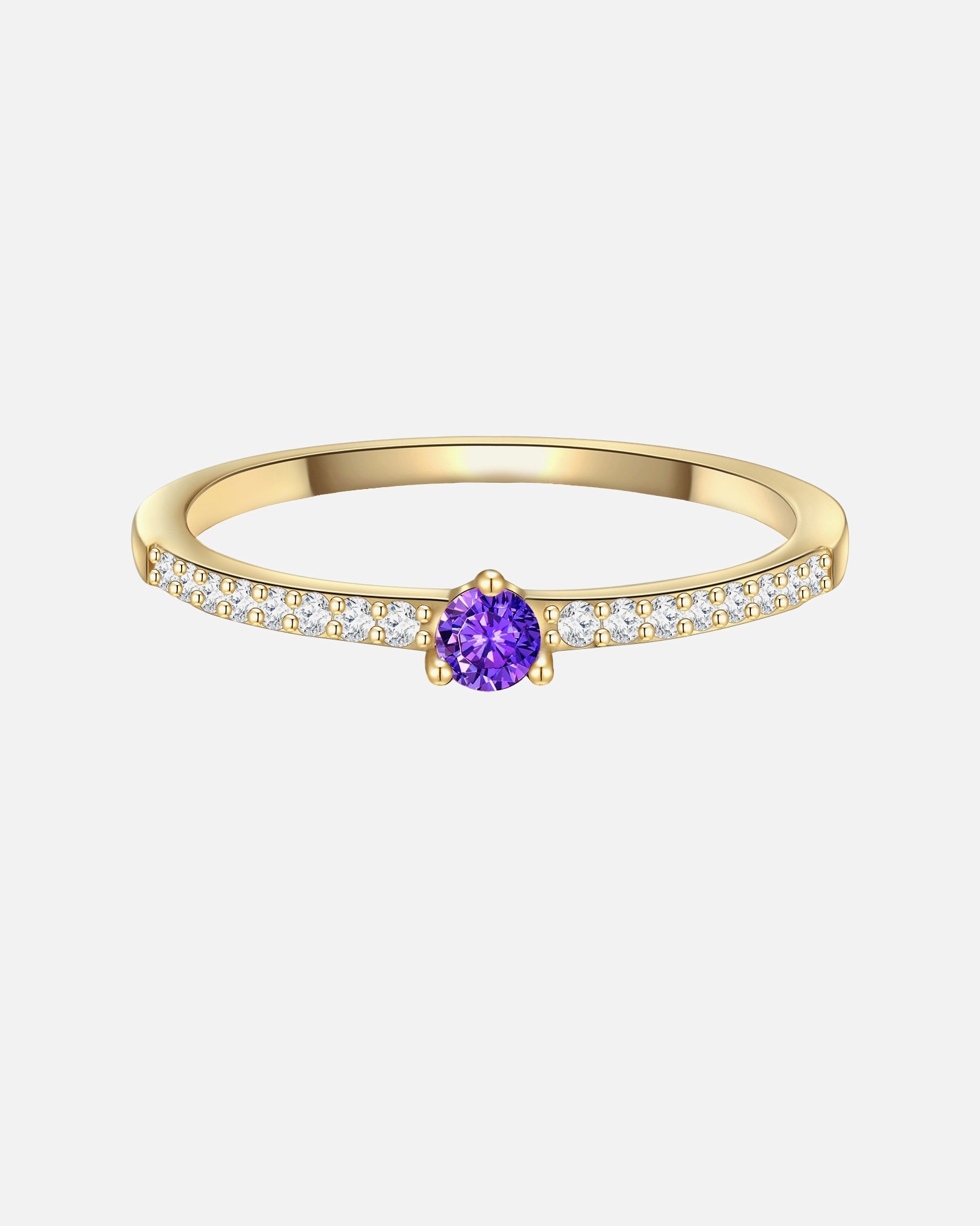 Ring für Weiblich Glanzstücke München Ring Sterling Silber Zirkonia in Gelbgold 50
