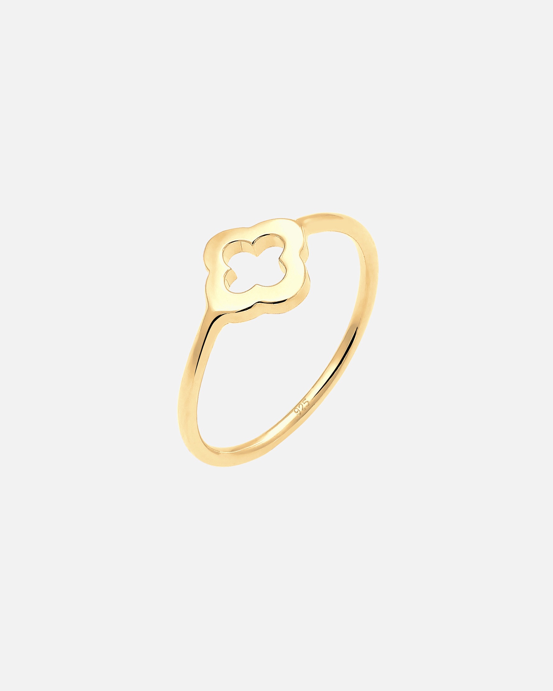 Ring für Weiblich Elli Kleeblatt Glücksbringer Luck 925 Sterling Silber 56