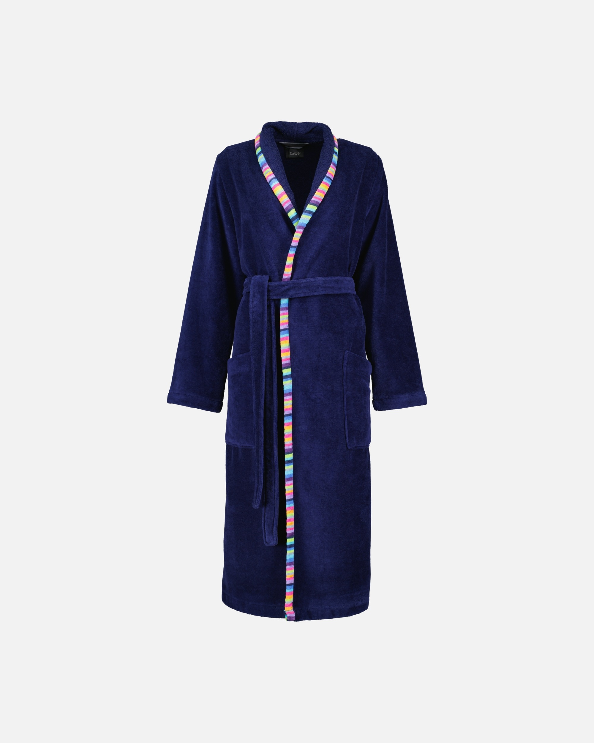 Bademantel für Weiblich Cawö Cawö Bademäntel Damen Schalkragen Schalkragen 839 marine - 11 1 Stück