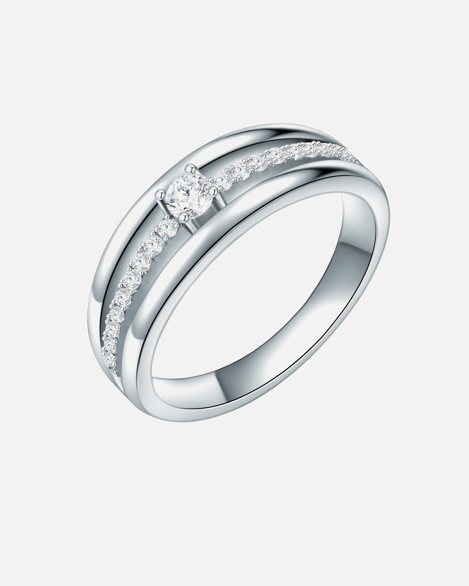 Ring für Weiblich Rafaela Donata Ring Sterling Silber Zirkonia in Silber 52