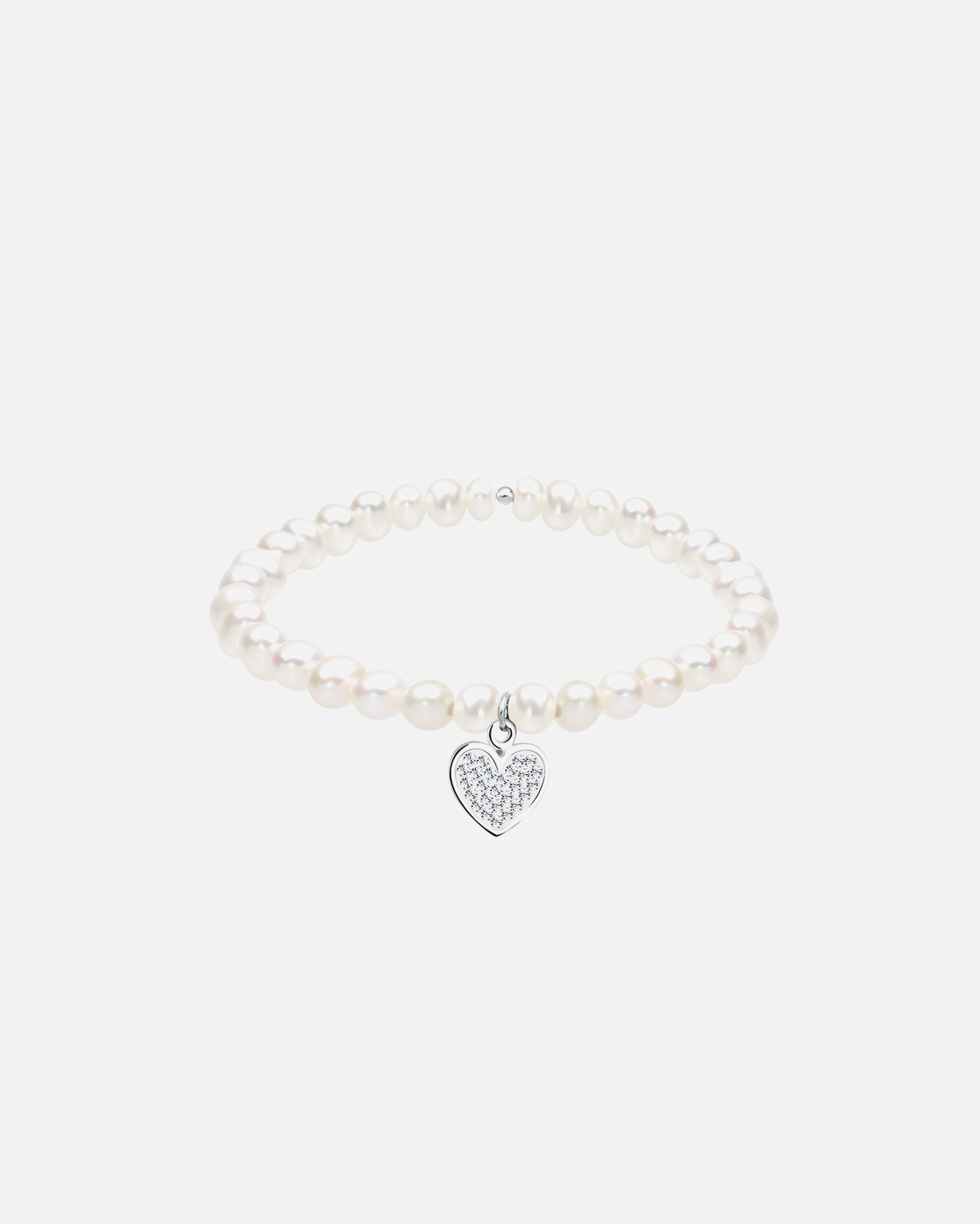 Armband für Weiblich Elli Herz Perle Kristalle 925 Silber 1 Stück