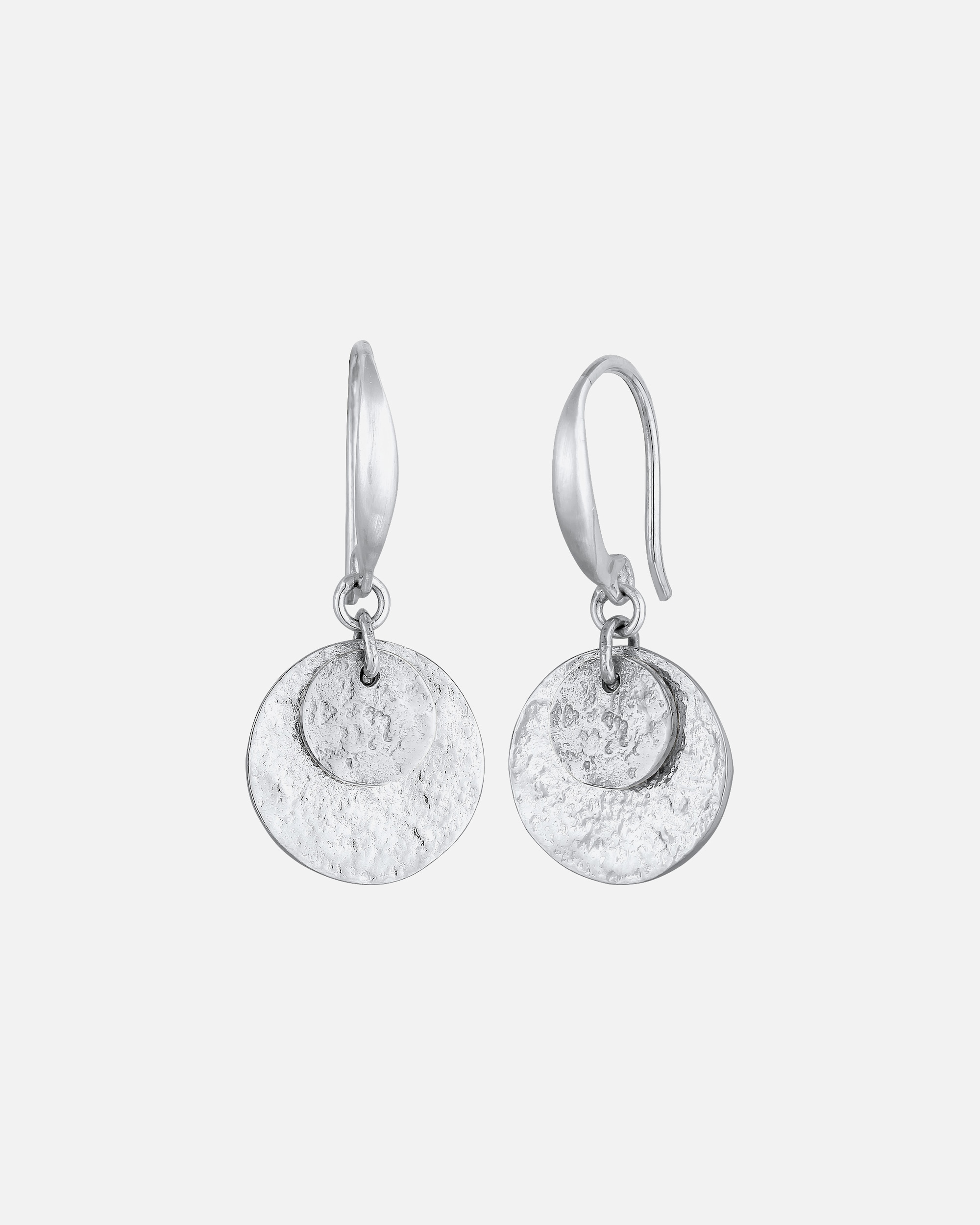 Ohrringe für Weiblich Elli Hänger Plättchen Kreis Rund Matt Trend 925 Silber 1 Stück