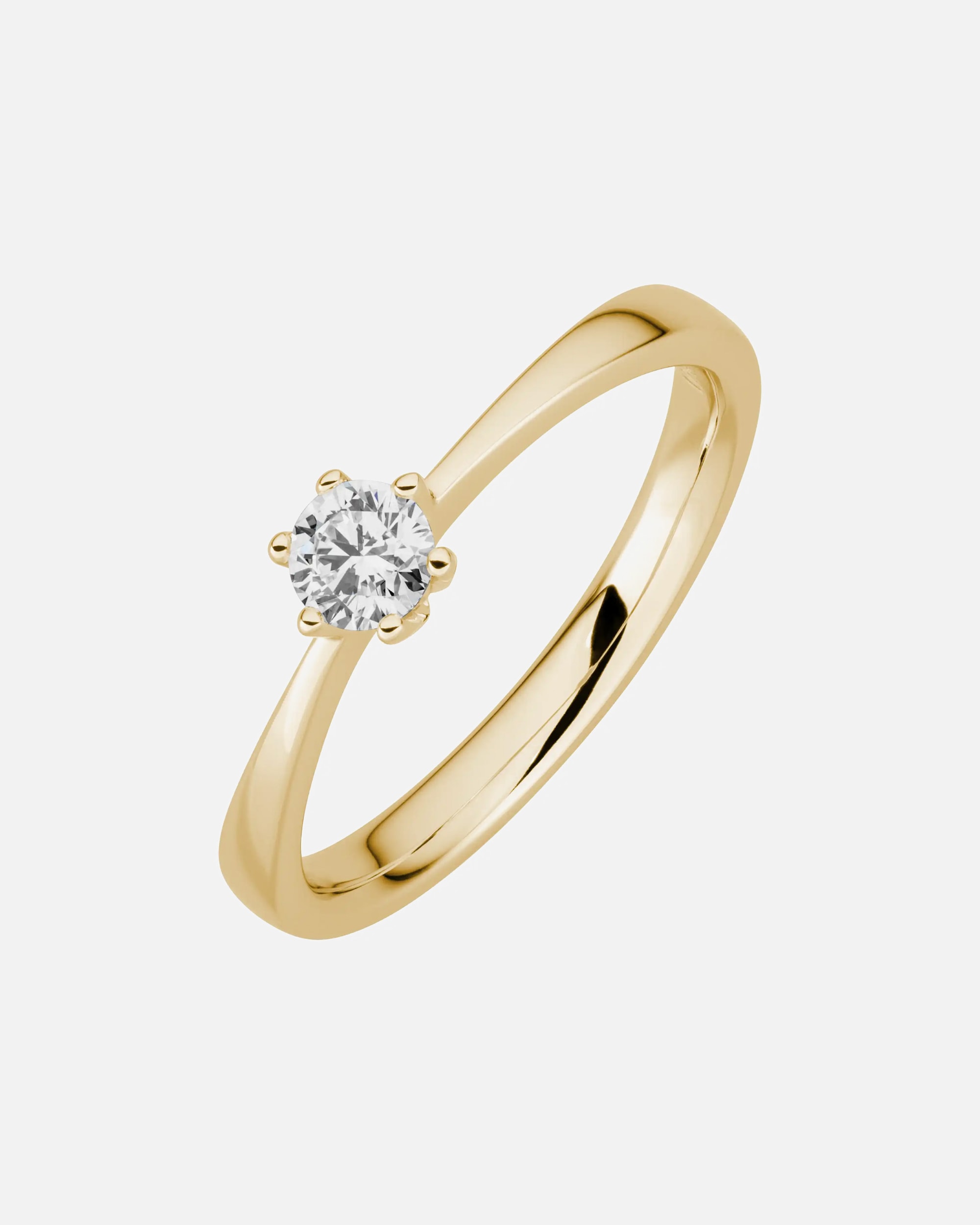 Ring für Weiblich Lyomi Default Brand Line Ring 585/- Gold Diamant Lab Grown weiß 0,25ct. 054 (17,2)