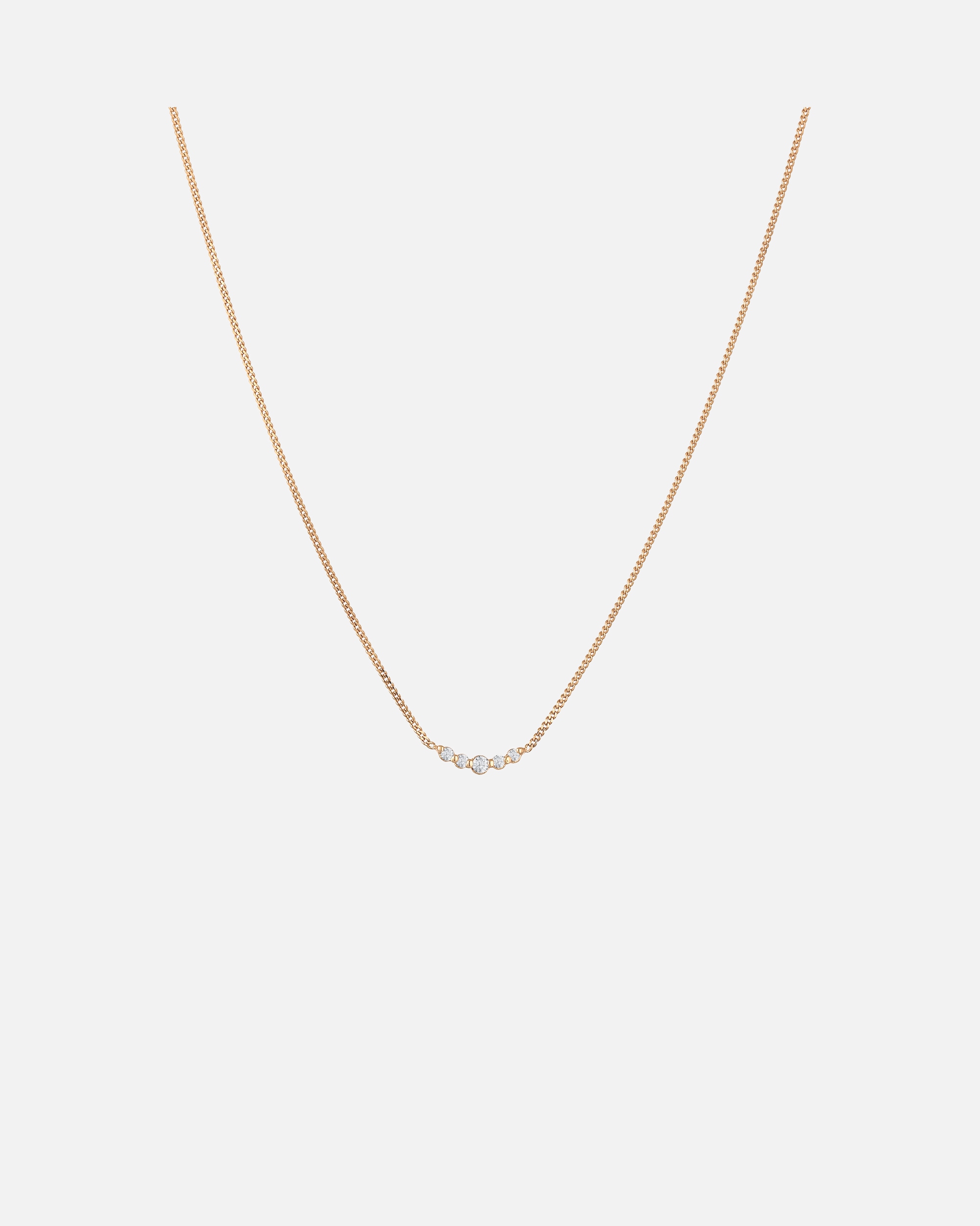 Halskette für Weiblich Diamant Weiß Brillantschliff (0.09 ct) 585 Gelbgold 45