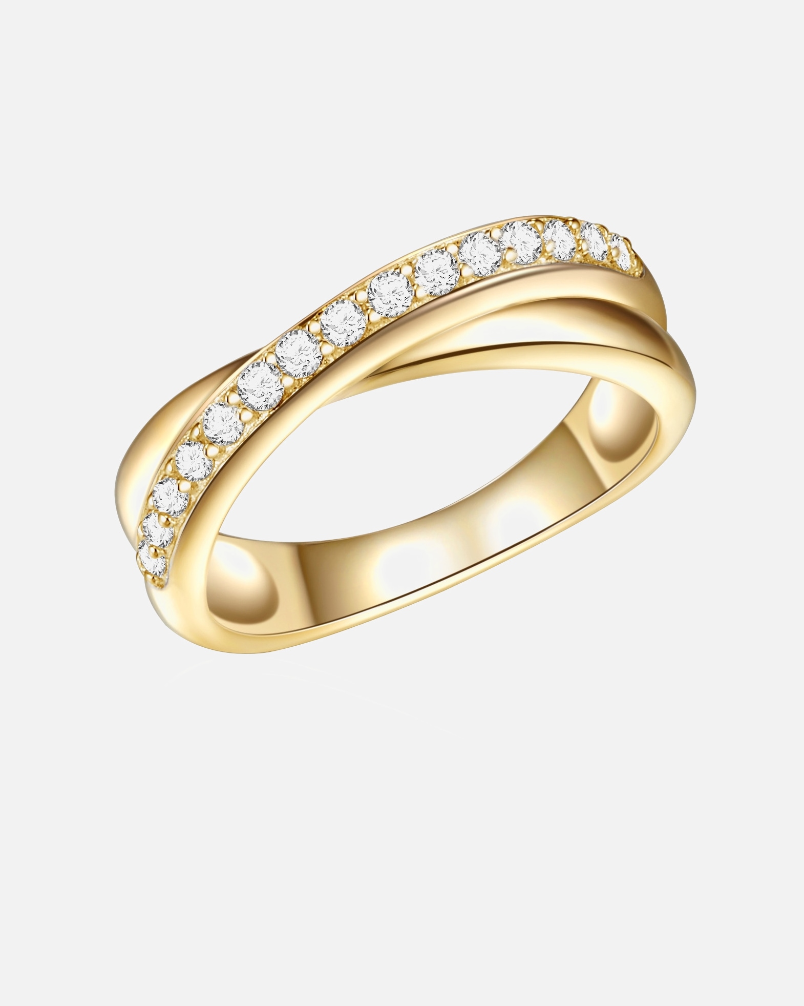 Ring für Weiblich Rafaela Donata Ring Sterling Silber Zirkonia in Gelbgold 52