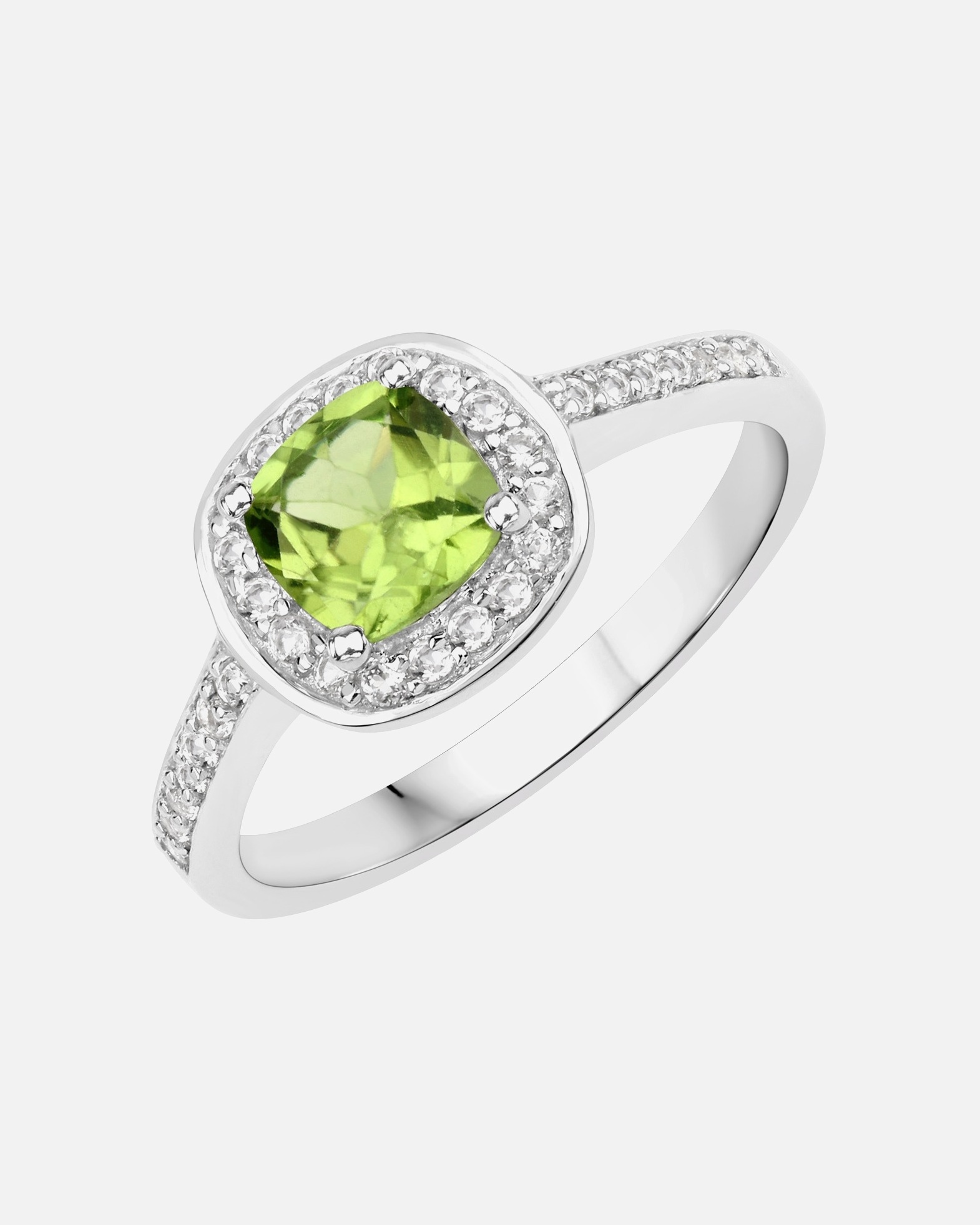 Ring für Weiblich Rafaela Donata Ring Sterling Silber Peridot in Silber 54