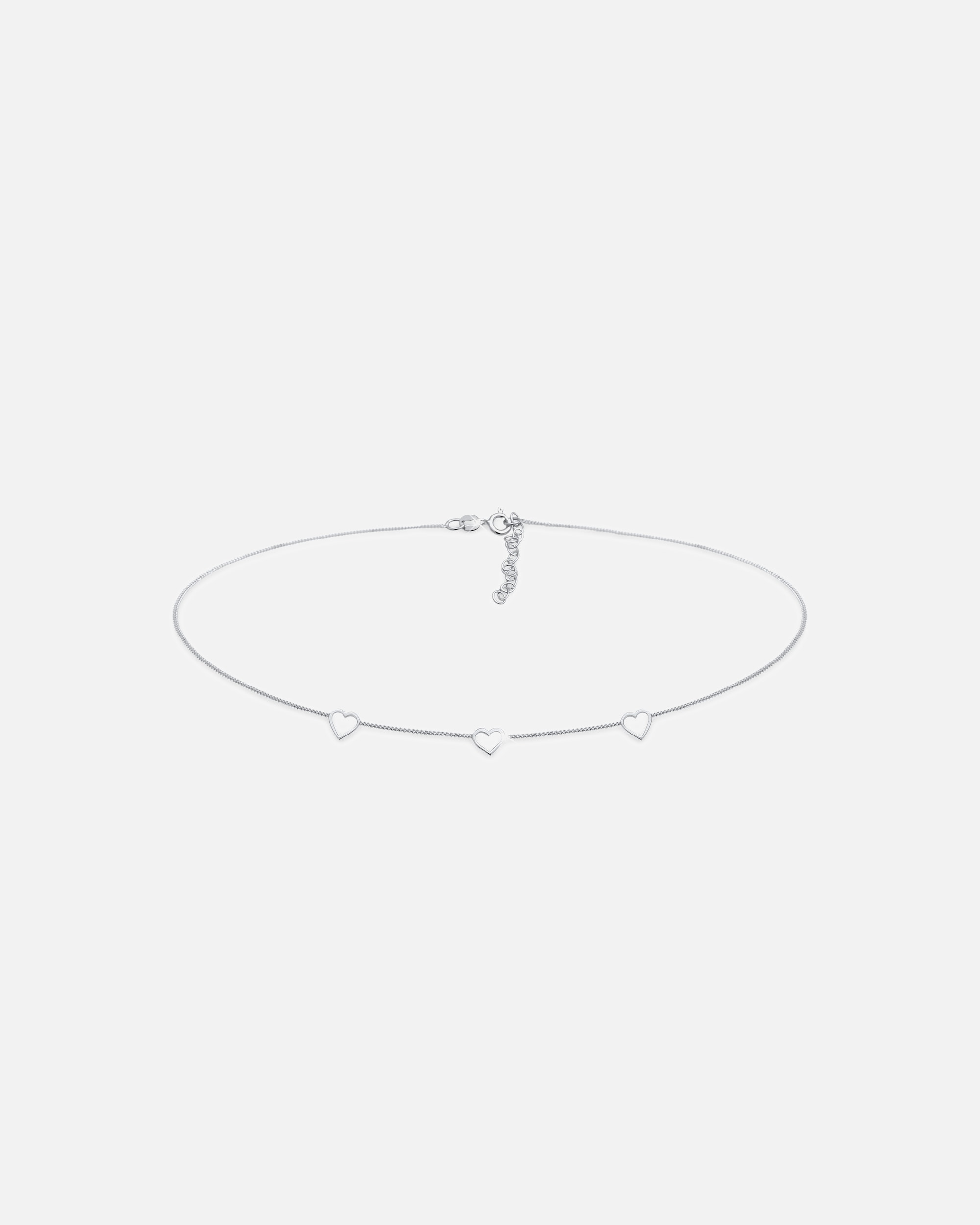Halskette für Weiblich Elli Elli Halskette Choker Herz Cut Out Liebe Romantik 925 Silber 1 Stück