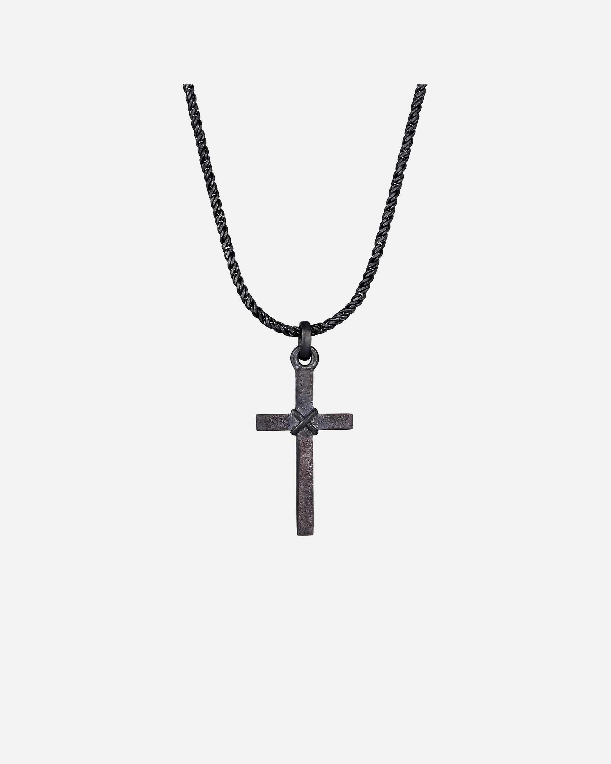 Halskette für Männlich KUZZOI Herren Kreuz Flach Kordelkette 925 Silber 1 Stück