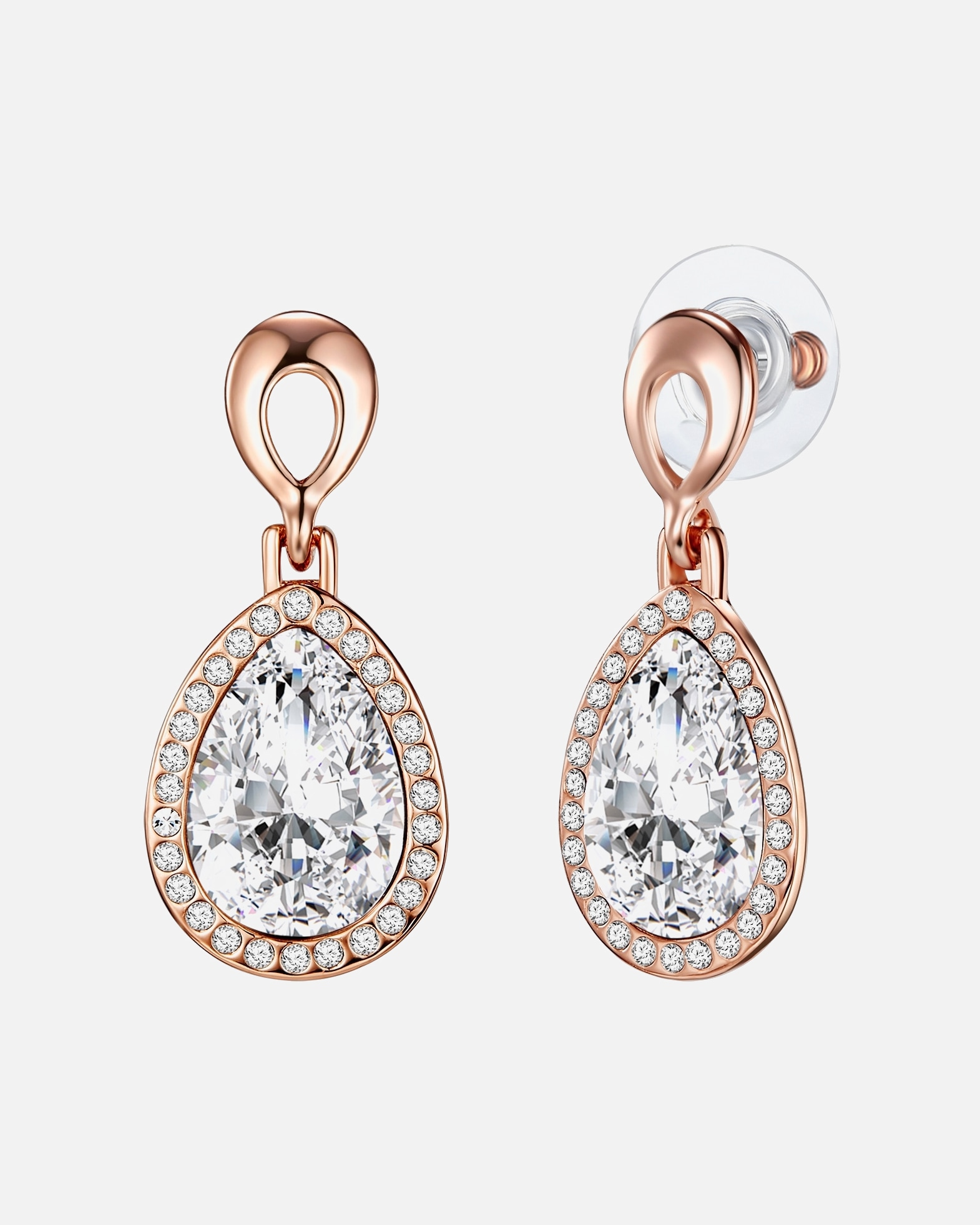 Ohrringe für Weiblich Lulu & Jane Ohrhänger Metall-Legierung Glas in Roségold 1 Stück