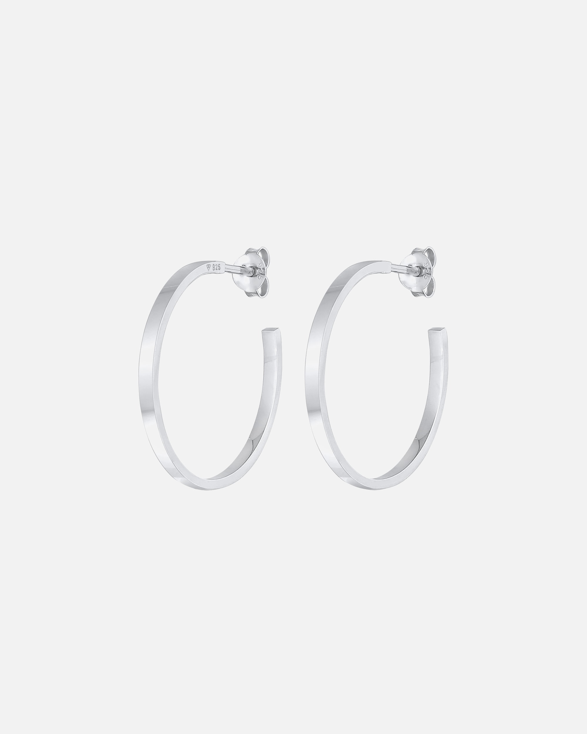 Ohrringe für Weiblich Elli Creolen Stecker Basic Schlicht 925 Silber 1 Stück