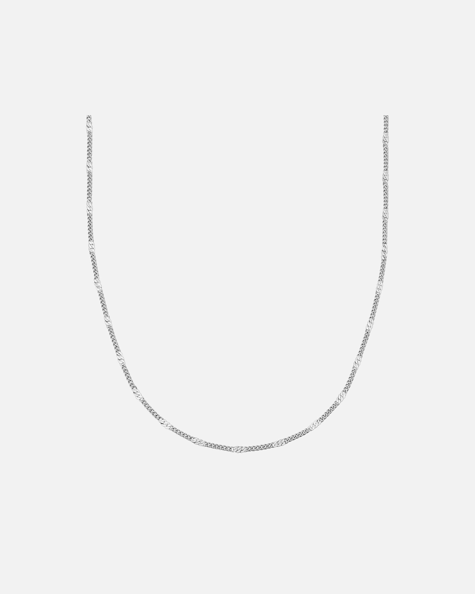 Halskette für Weiblich Halskette aus Edelstahl in Silber 40,0 cm Basiskette + 5,0 cm Verlängerung