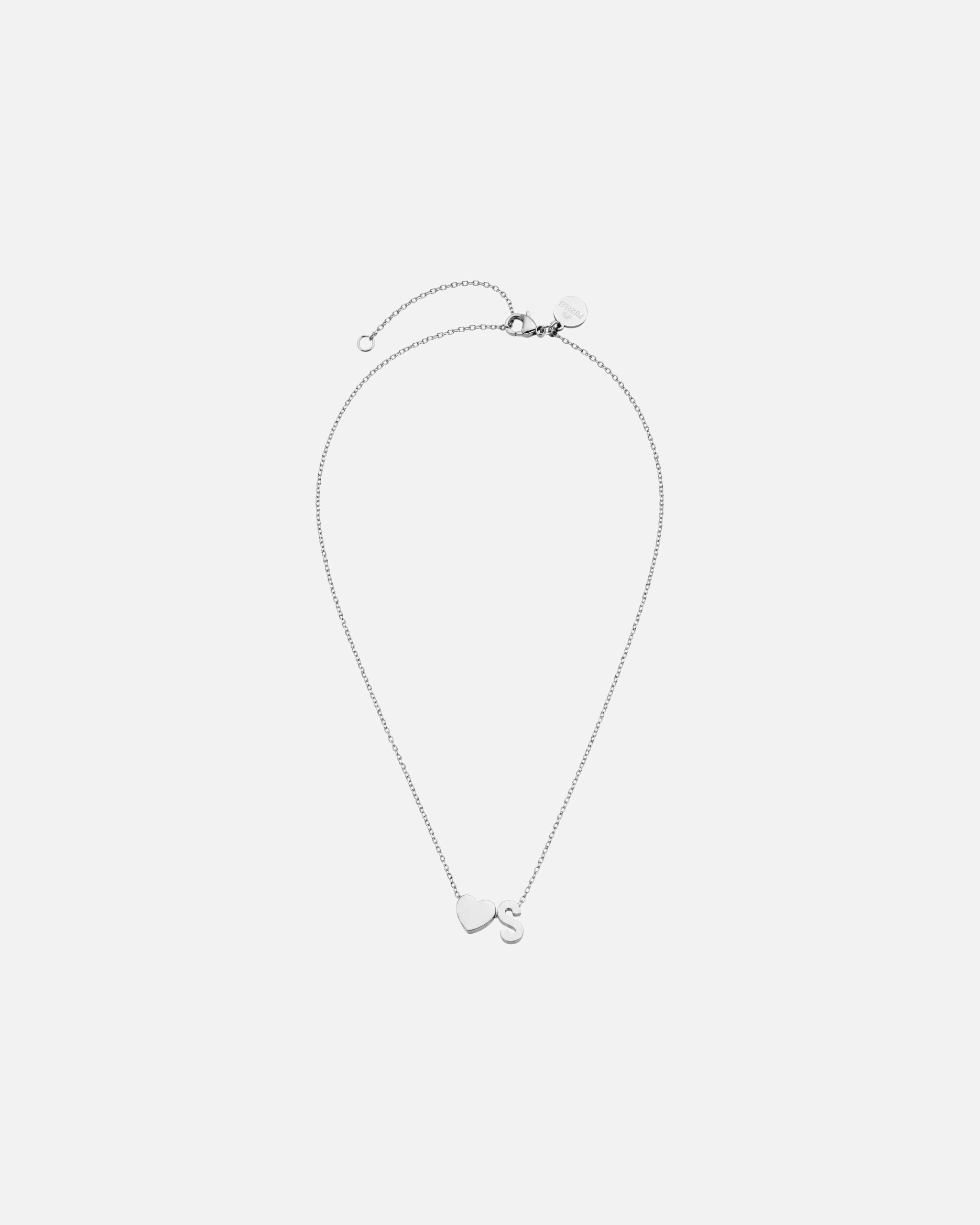 Halskette für Unisex Purelei Letter Heart S Kette 100% Edelstahl Silber