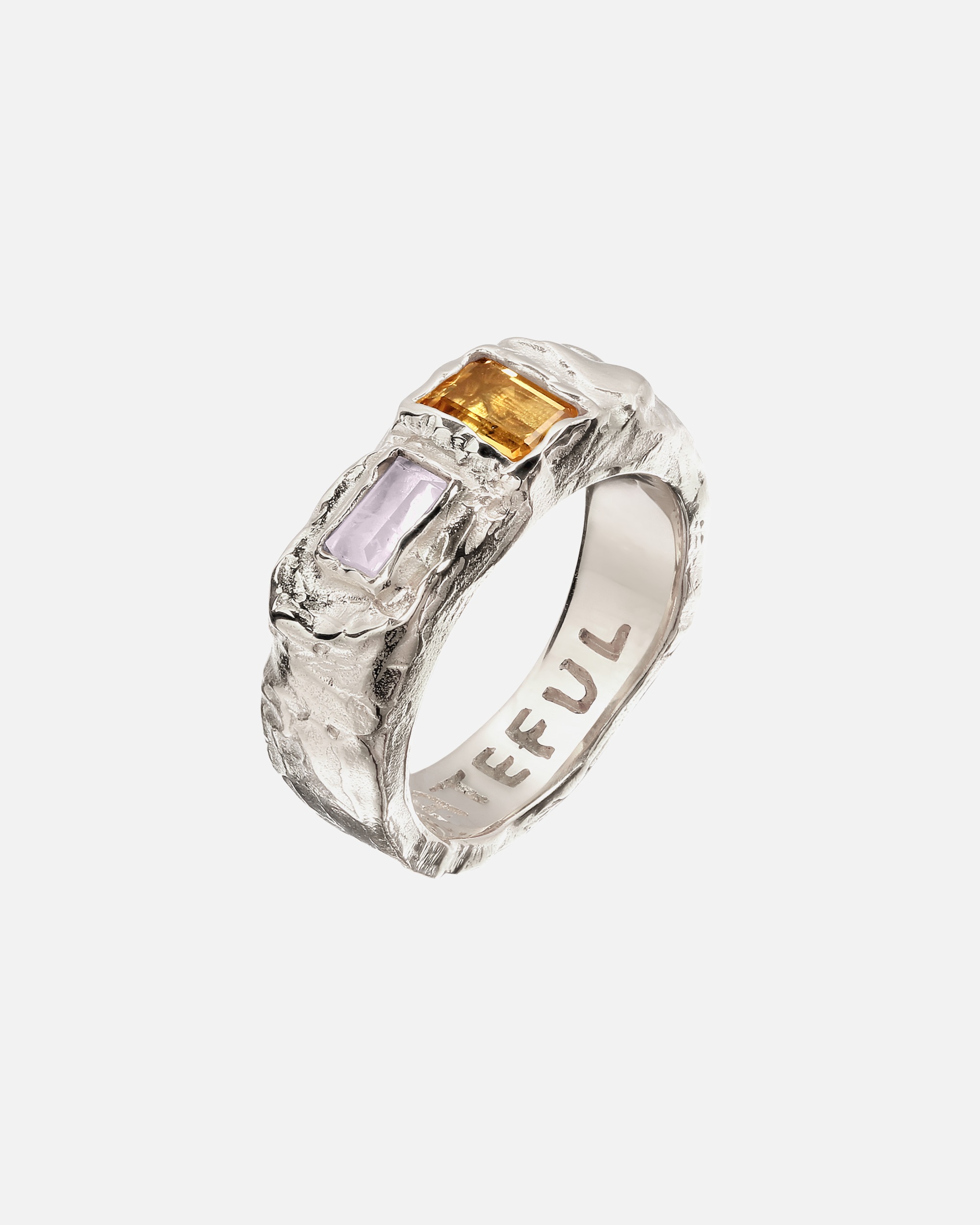 Ring für Weiblich Haze & Glory Default Brand Line Siegelring Quarz Rosa 925 Sterling Silber 52