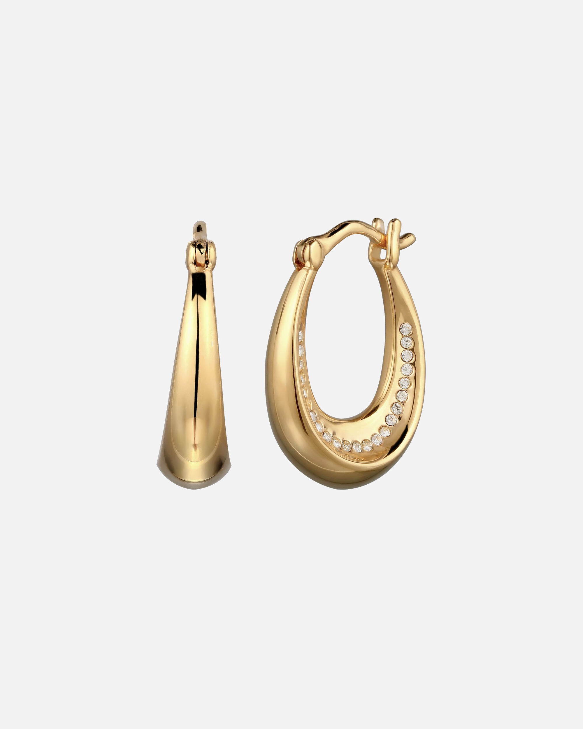 Ohrringe für Weiblich Elli Creolen mit Kristallen von Swarovski® 925 Sterling Silber goldfarben