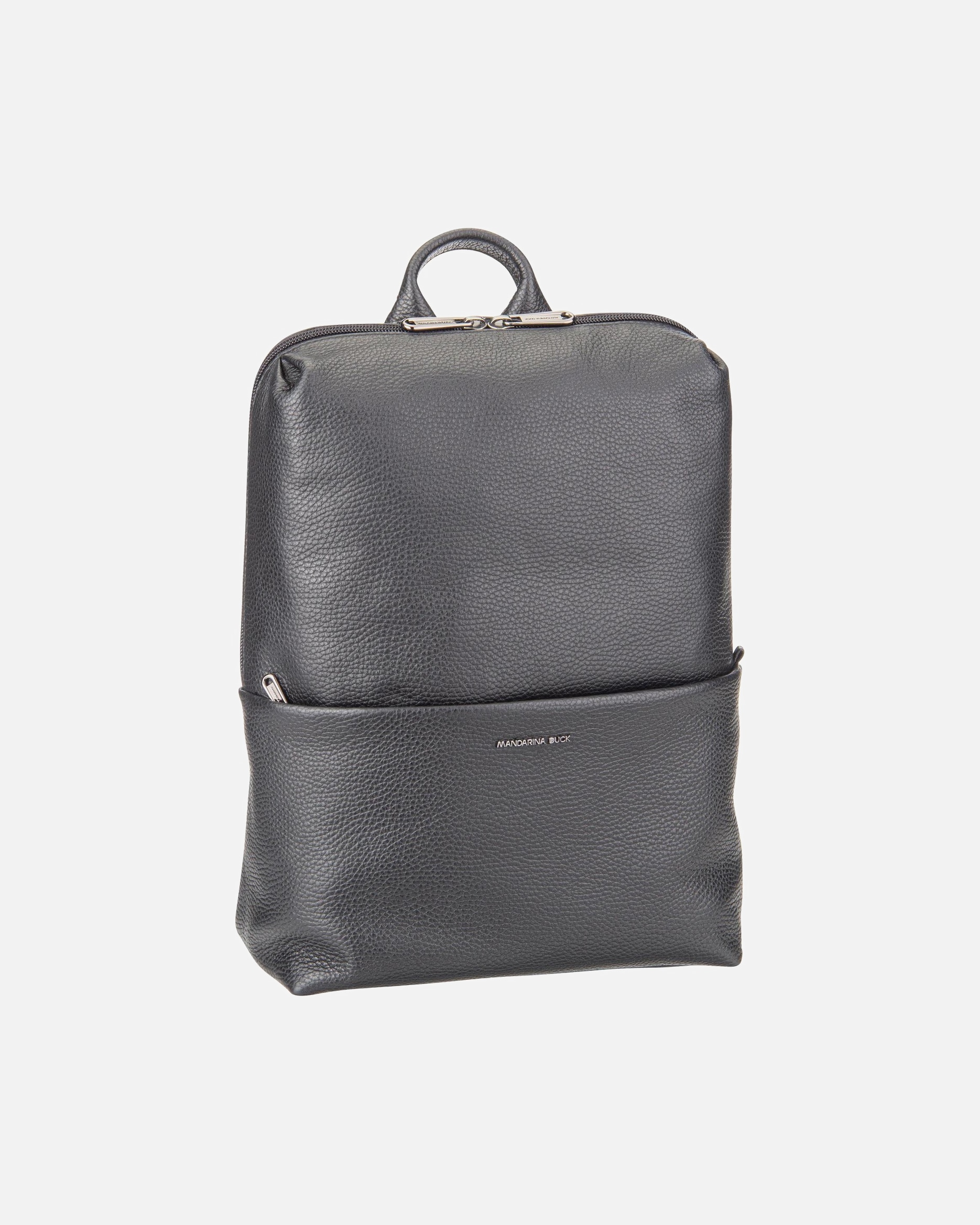 Rucksack für Weiblich Mandarina Duck Rucksack Mellow Leather Squared FZT38 Nero