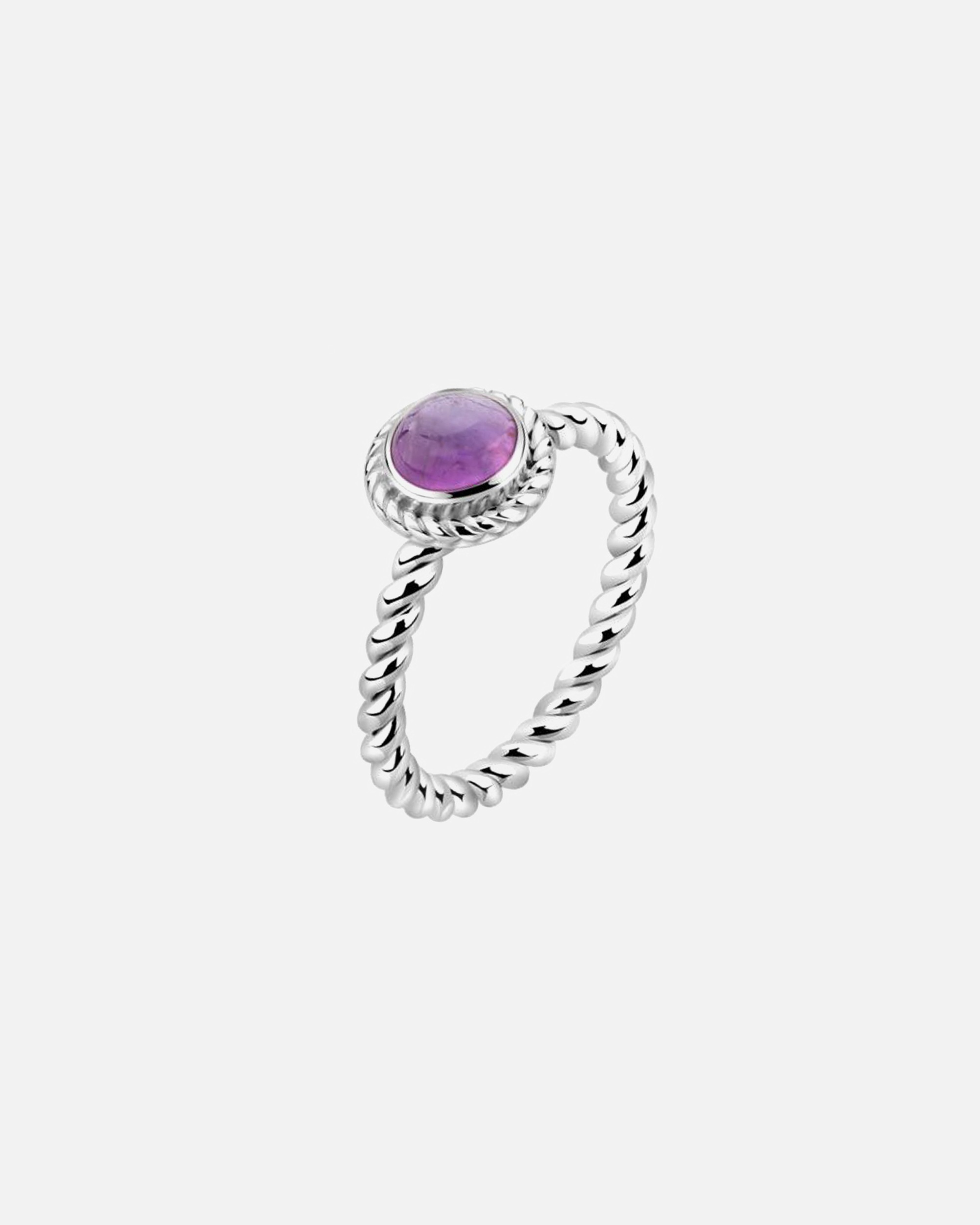 Ring für Weiblich Nenalina Amethyst Geburtsstein Februar Boho 925er Silber 52