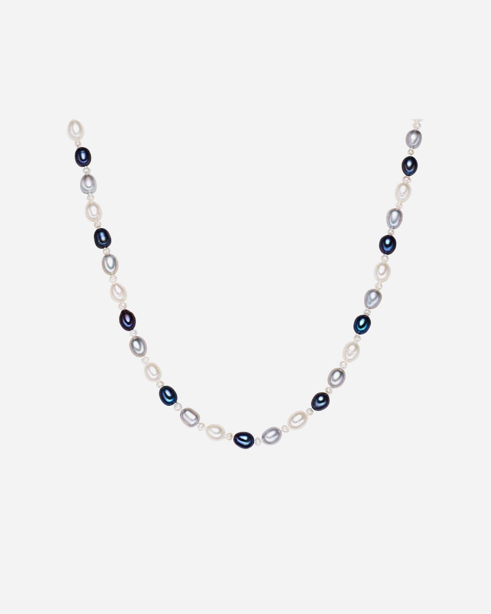 Halskette für Weiblich Valero Pearls Perlen-Kette Sterling Silber Süßwasser-Zuchtperle in Silber 1 Stück