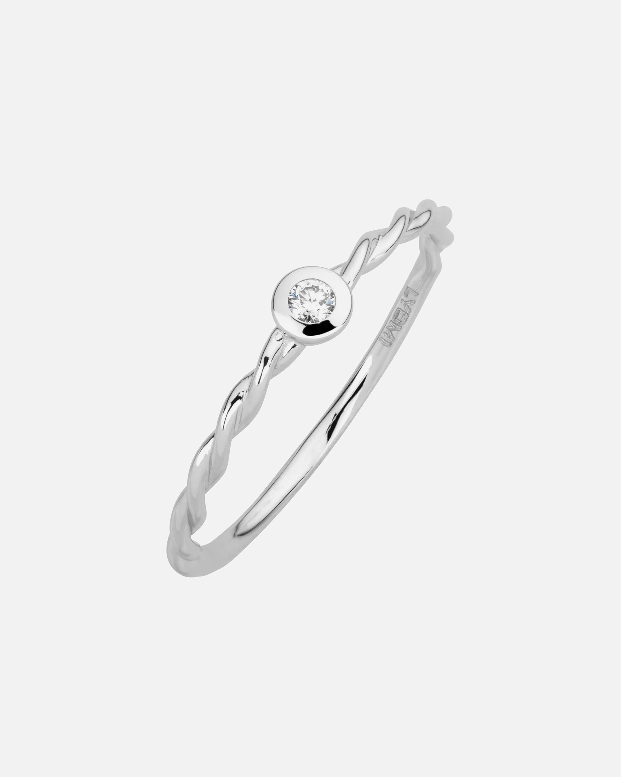 Ring für Weiblich Lyomi Default Brand Line Ring 585/- Gold Diamant Lab Grown weiß 0,04ct. 060 (19,1)