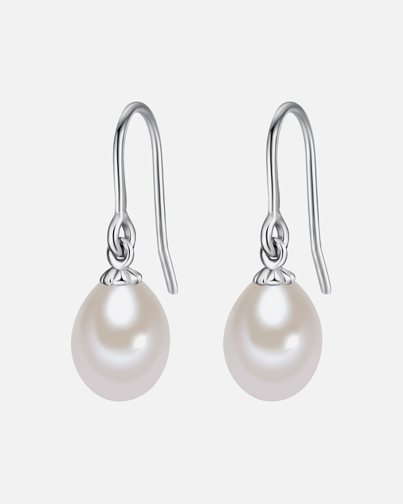 Ohrringe für Weiblich Lulu & Jane Perlen-Ohrhänger Sterling Silber Süßwasser-Zuchtperle in Silber 1 Stück