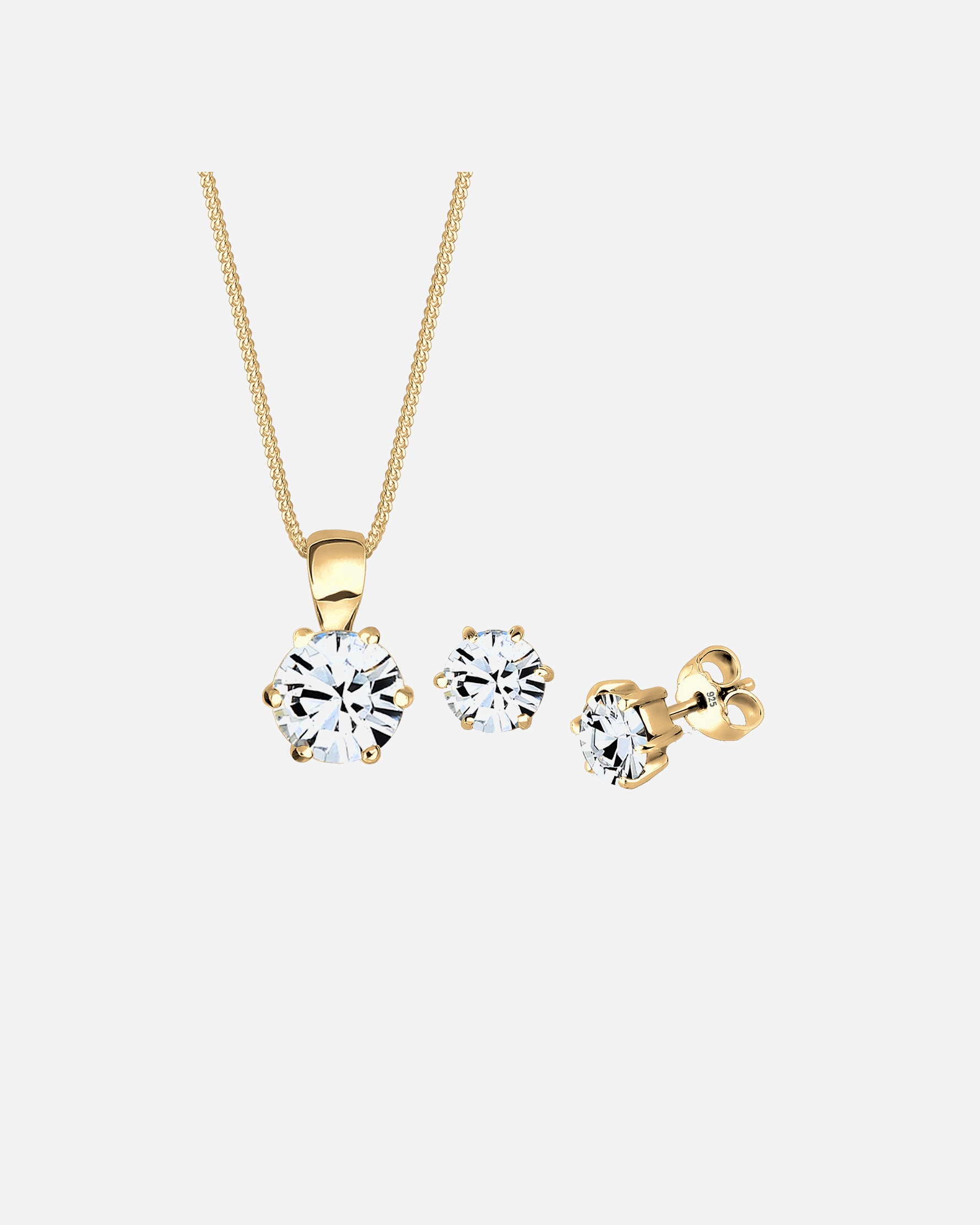 Schmuck für Weiblich Elli Basic Weiß 925 Sterling Silber rosé-vergoldet, mit Kristallen von Swarovski® 1 Stück