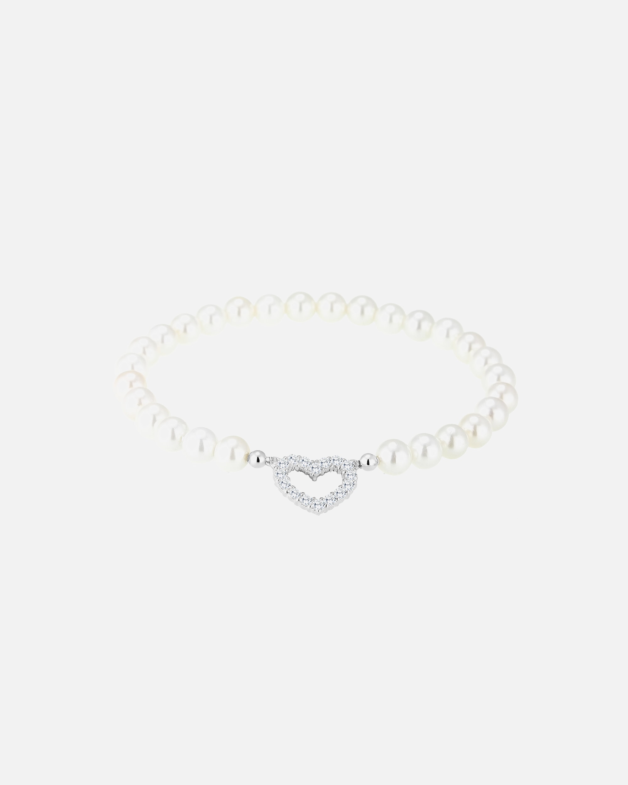 Armband für Weiblich Elli Elli Armband Herz Zirkonia Muschelkernperle 925 Silber 1 Stück
