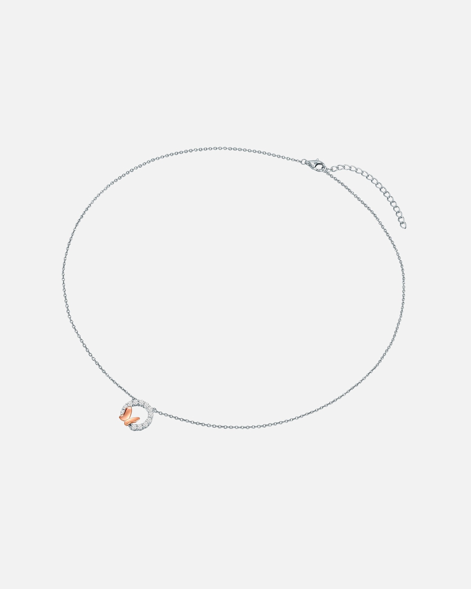 Halskette für Weiblich Rafaela Donata Halskette Schmetterling Sterling Silber Zirkonia in Silber/Roségold 1 Stück