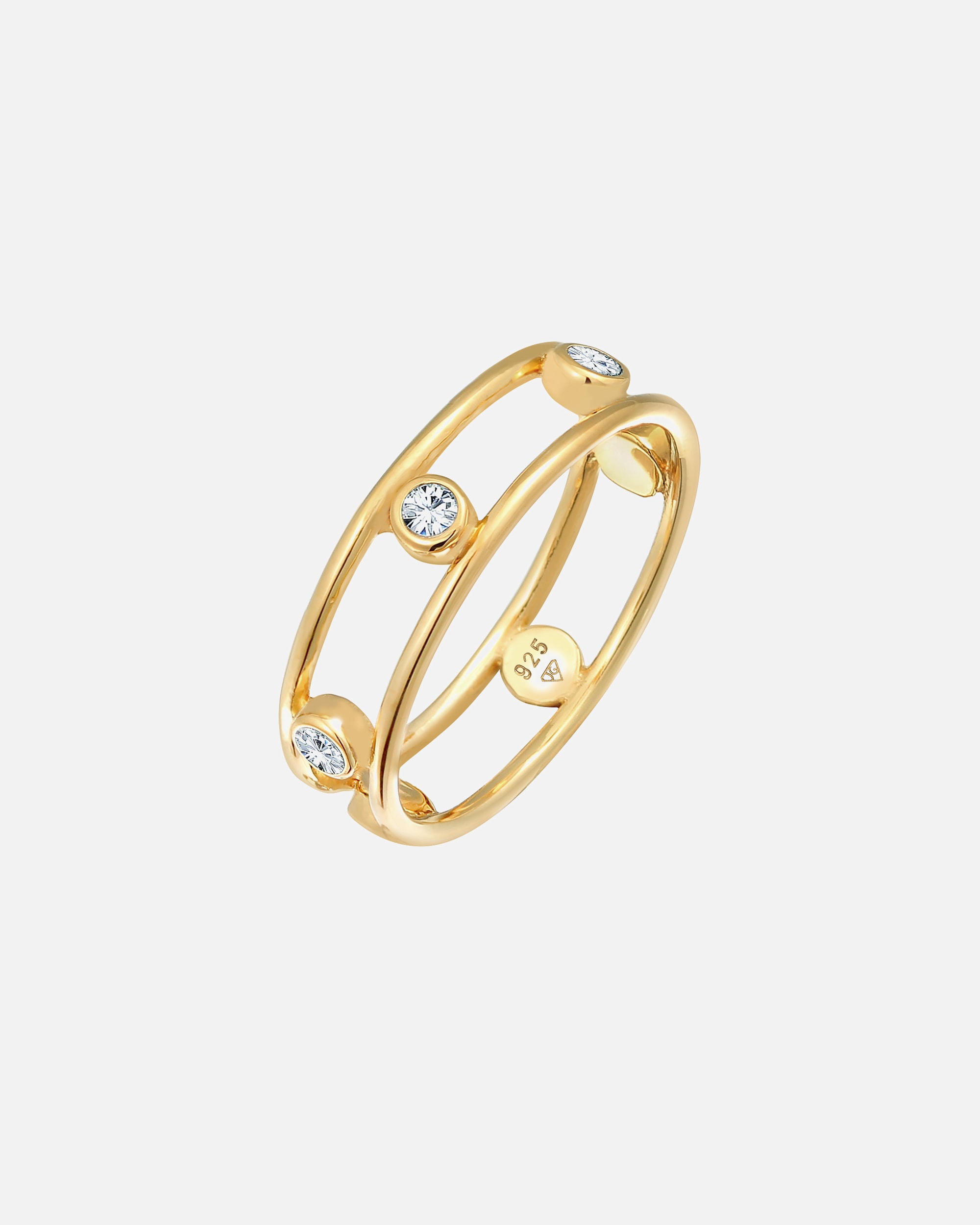 Ring für Weiblich Elli Glamouröse Elegant 925 Silber, mit Kristallen von Swarovski® 54