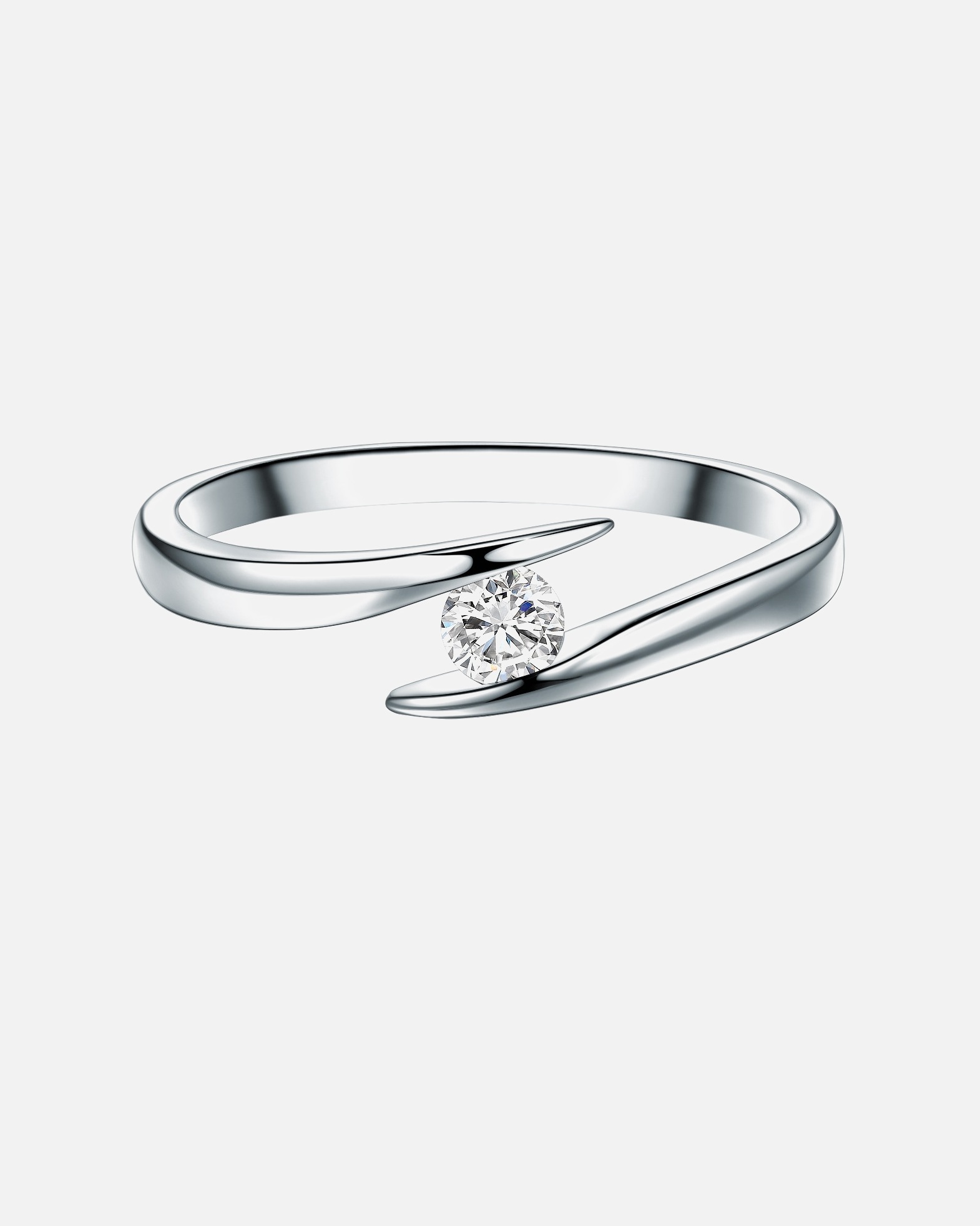 Ring für Weiblich Trilani Ring aus Sterling Silber in silber mit Topas 54