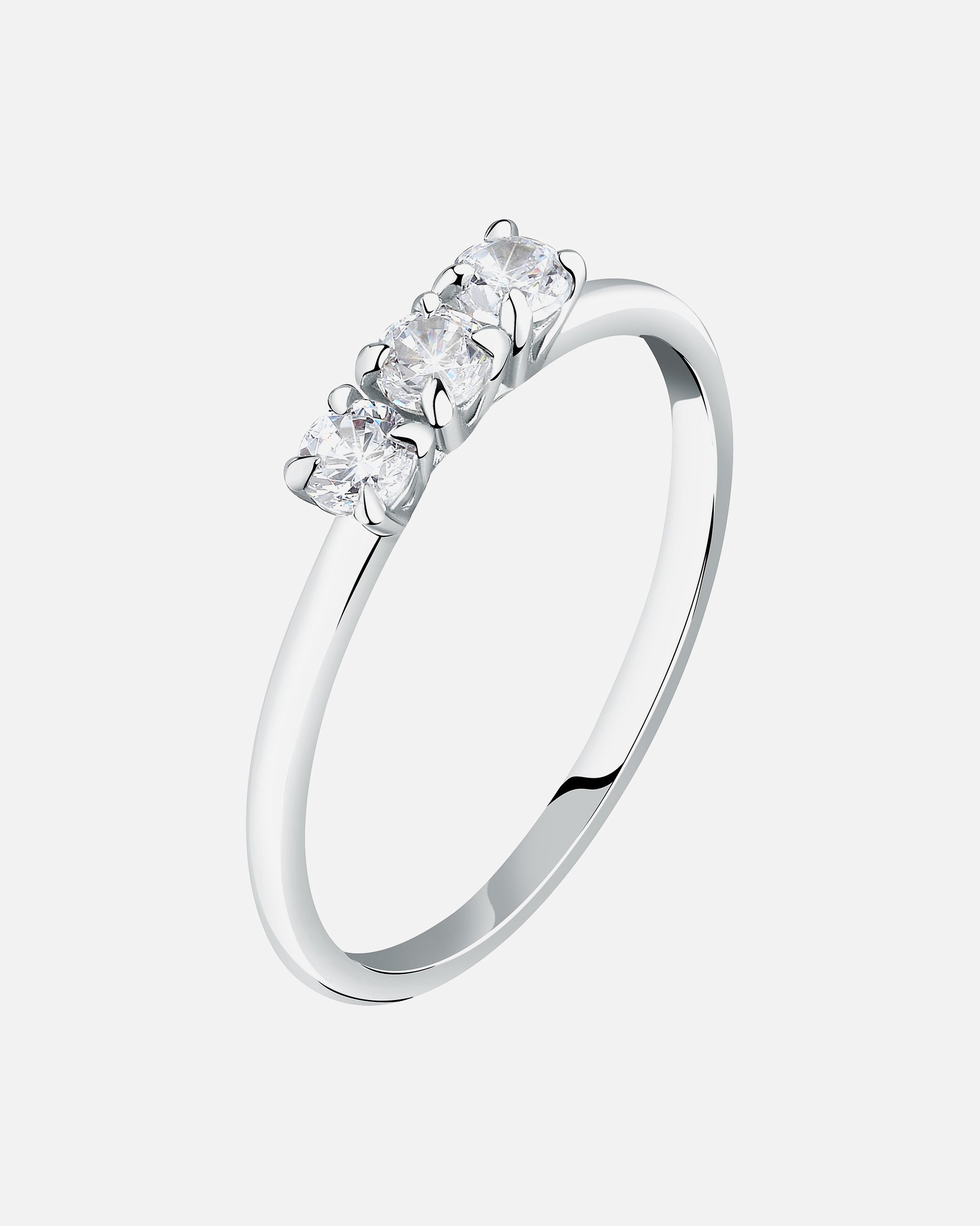 Ring für Weiblich Live Diamond Damenring 375er Weißgold, recycelt 52