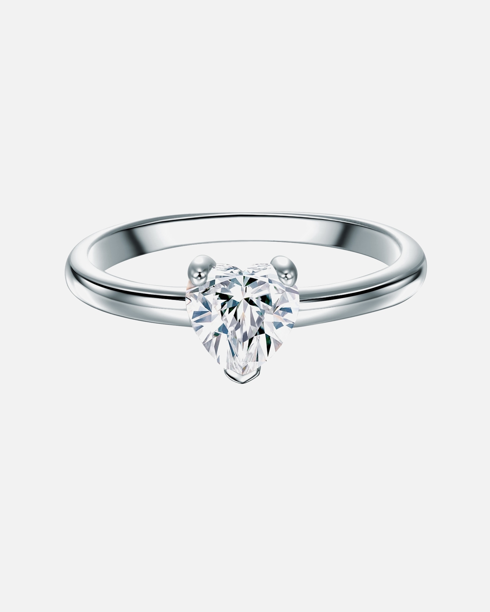 Ring für Weiblich Trilani Ring aus Sterling Silber in Silber mit Zirkonia 54