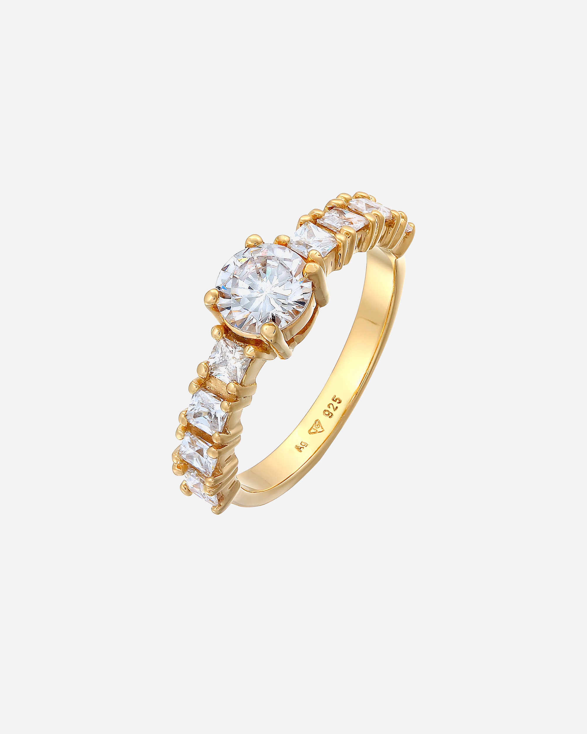 Ring für Weiblich Elli Elli Ring Zirkonia Verlobung Eternity 925 Silber 52