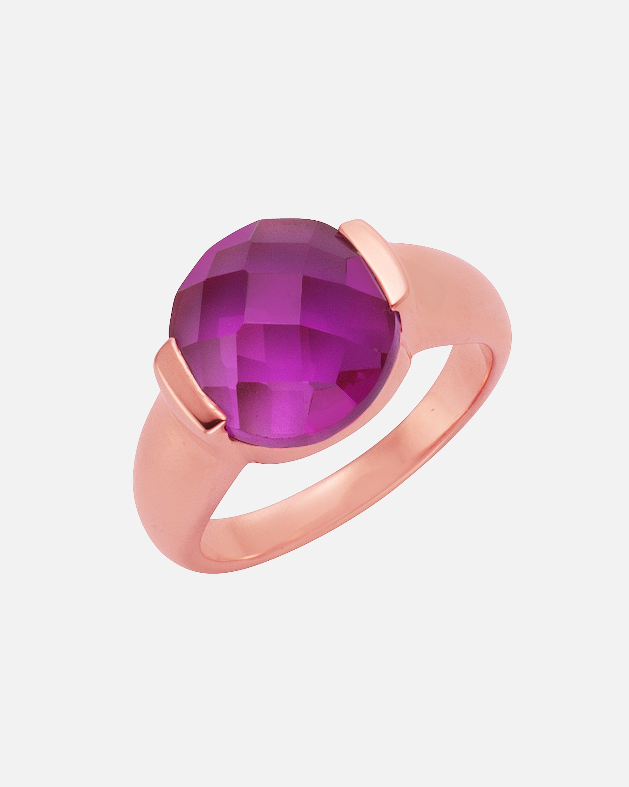 Ring für Weiblich Jamelli Ring 925/- Sterling Silber Quarz (beh.) pink 7,7ct. 052 (16,6)
