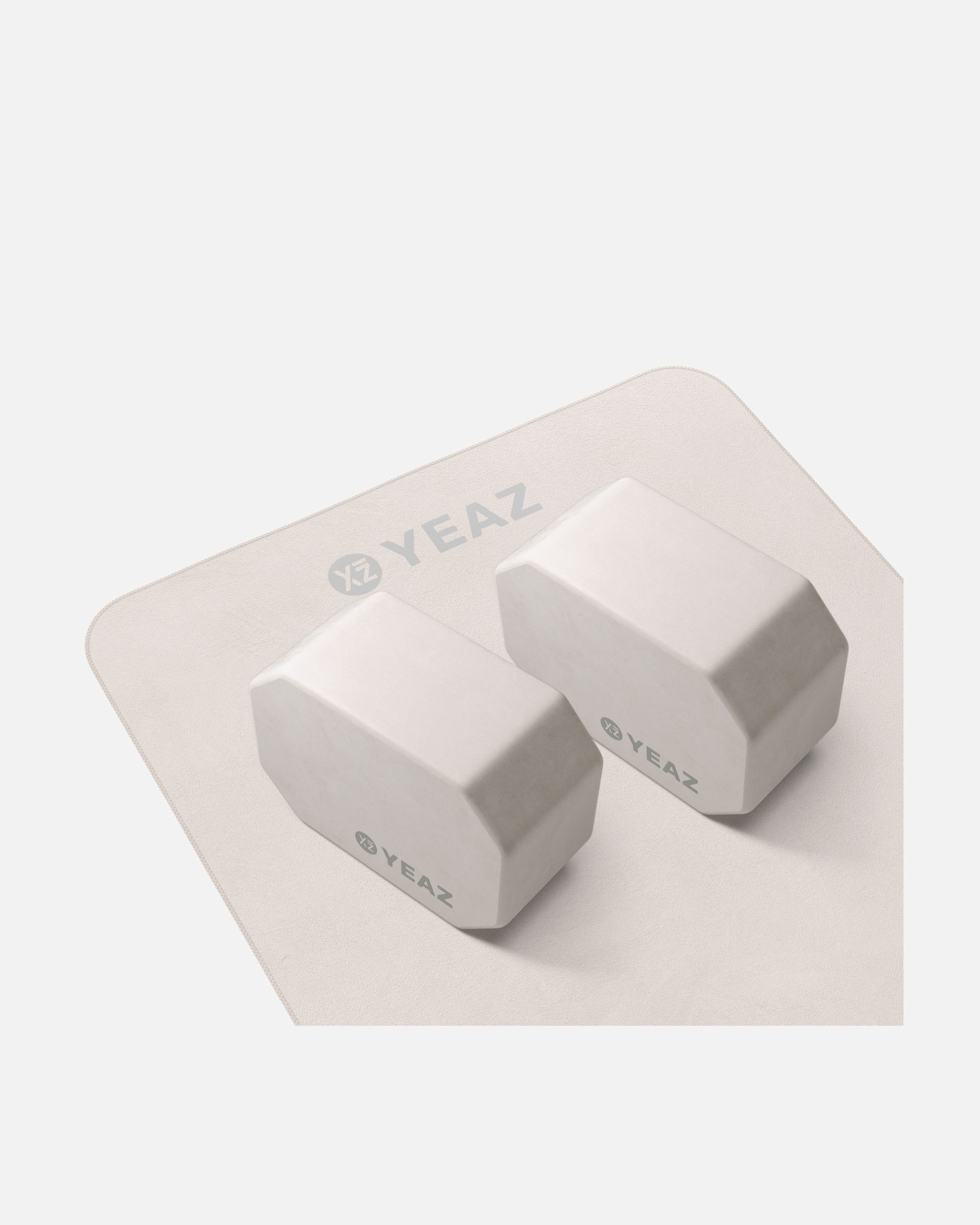 Yogazubehör für Unisex YEAZ NEXT LEVEL Set - Yoga-Blöcke & Handtuch weiß