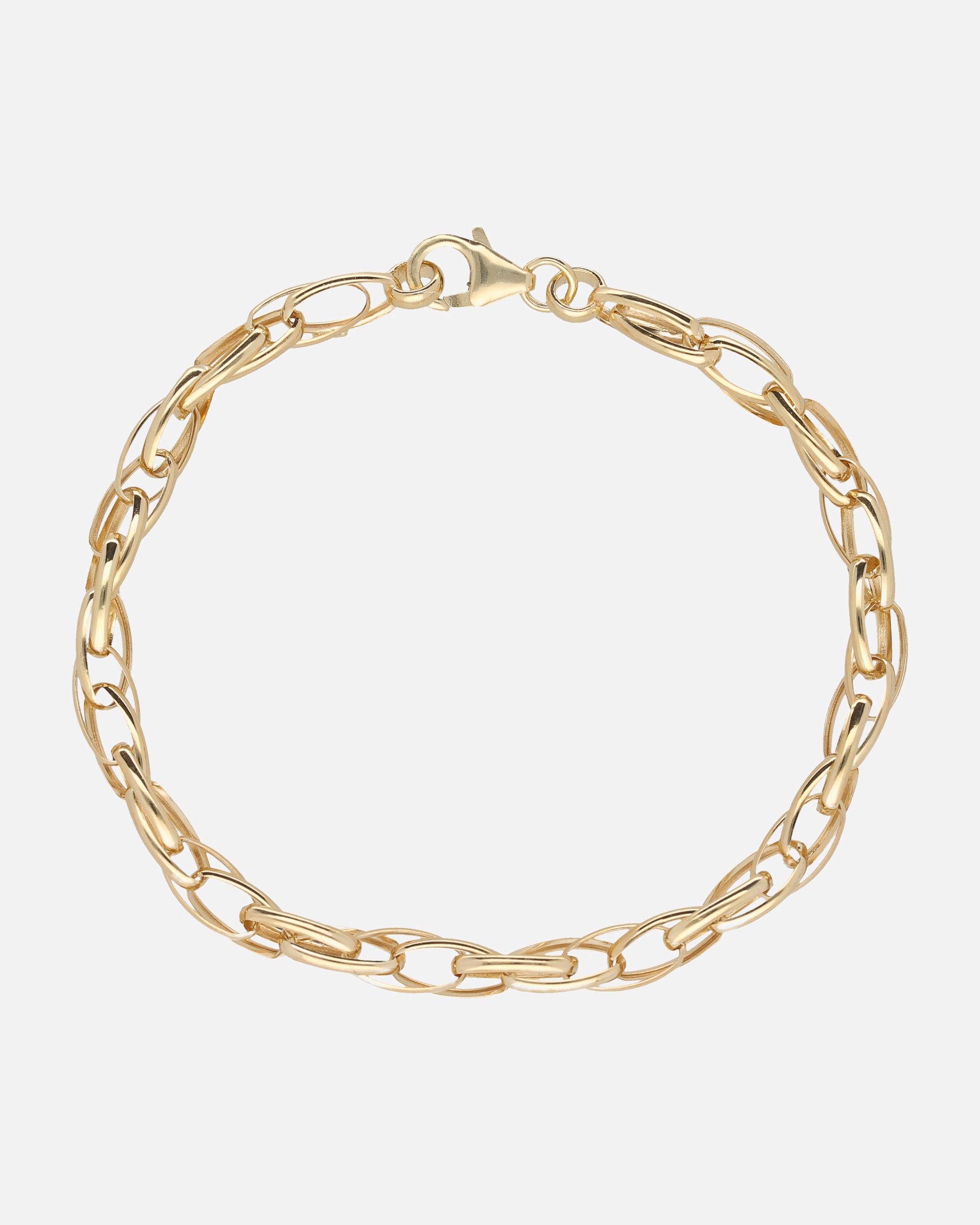 Armband für Weiblich Luigi Merano Armband Doppelankerkette, ovale Glieder, Gold 585 19 cm