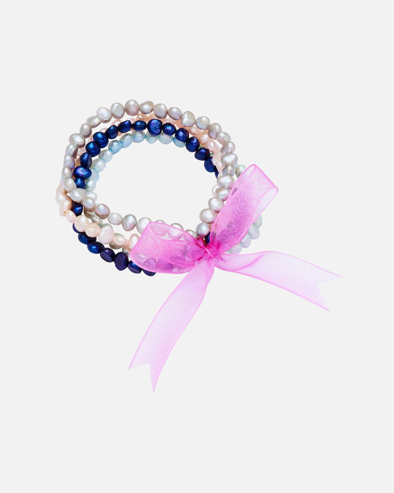 Armband für Weiblich Valero Pearls Perlen-Armband Satin Süßwasser-Zuchtperle in Pink 1 Stück