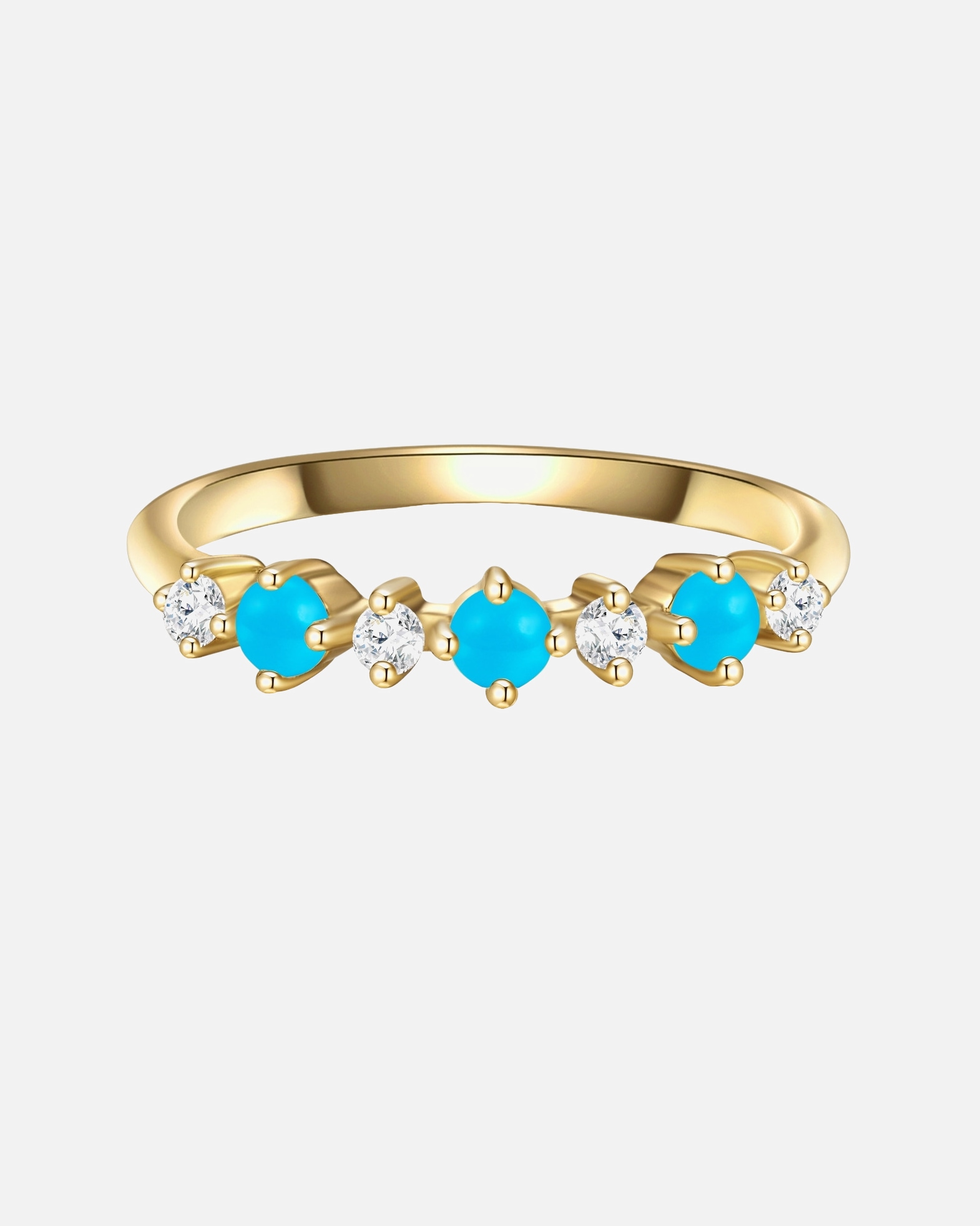 Ring für Weiblich Glanzstücke München Ring Sterling Silber Zirkonia in Gelbgold 48