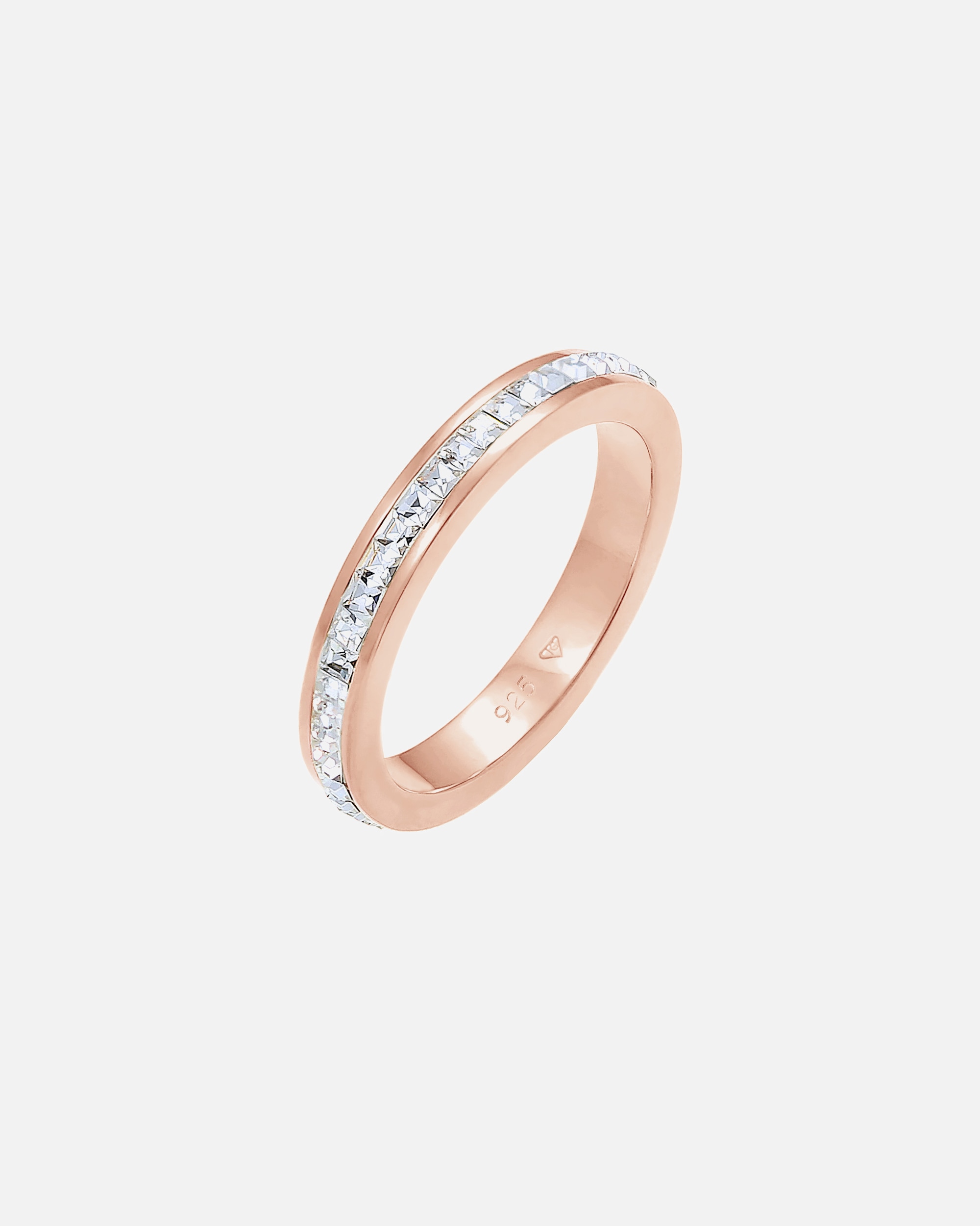 Ring für Weiblich Elli PREMIUM Bandring Geo 925 Silber, mit Kristallen von Swarovski® 52
