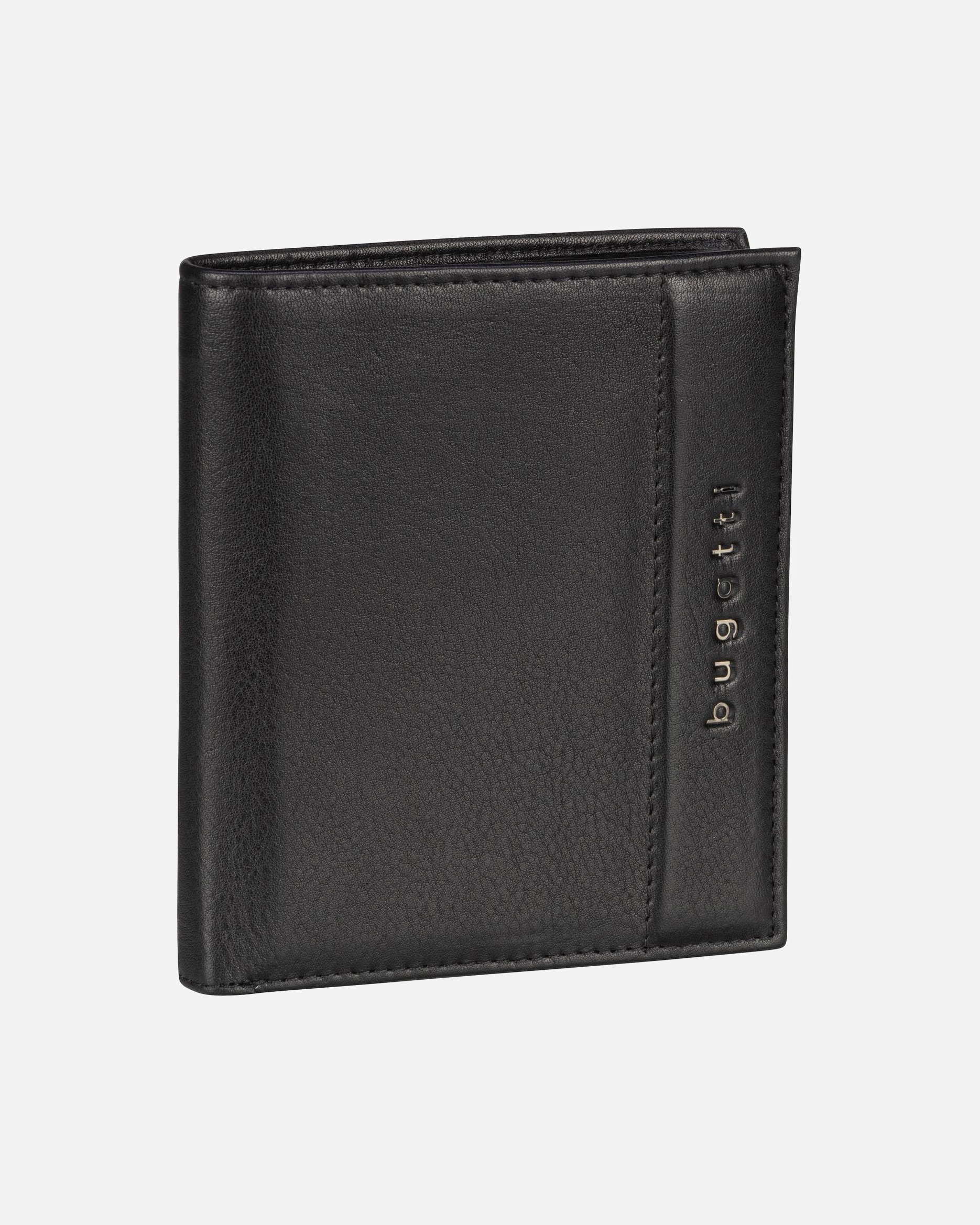 Portemonnaie für Männlich Bugatti Geldbörse Nome Vertical with Flap I Schwarz