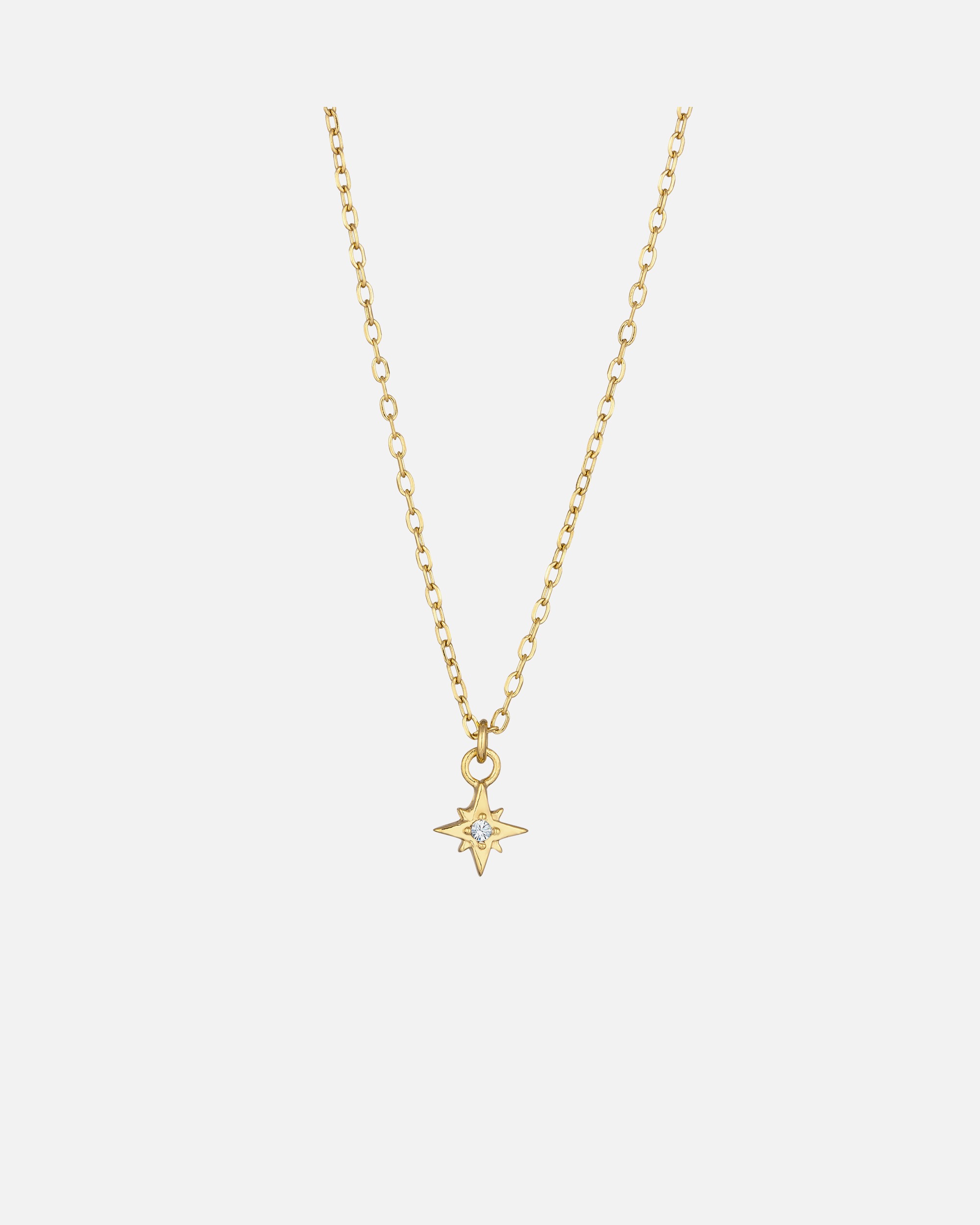 Halskette für Weiblich Elli Stern Weiß 925 Sterling Silber, mit Kristallen von Swarovski® Gold