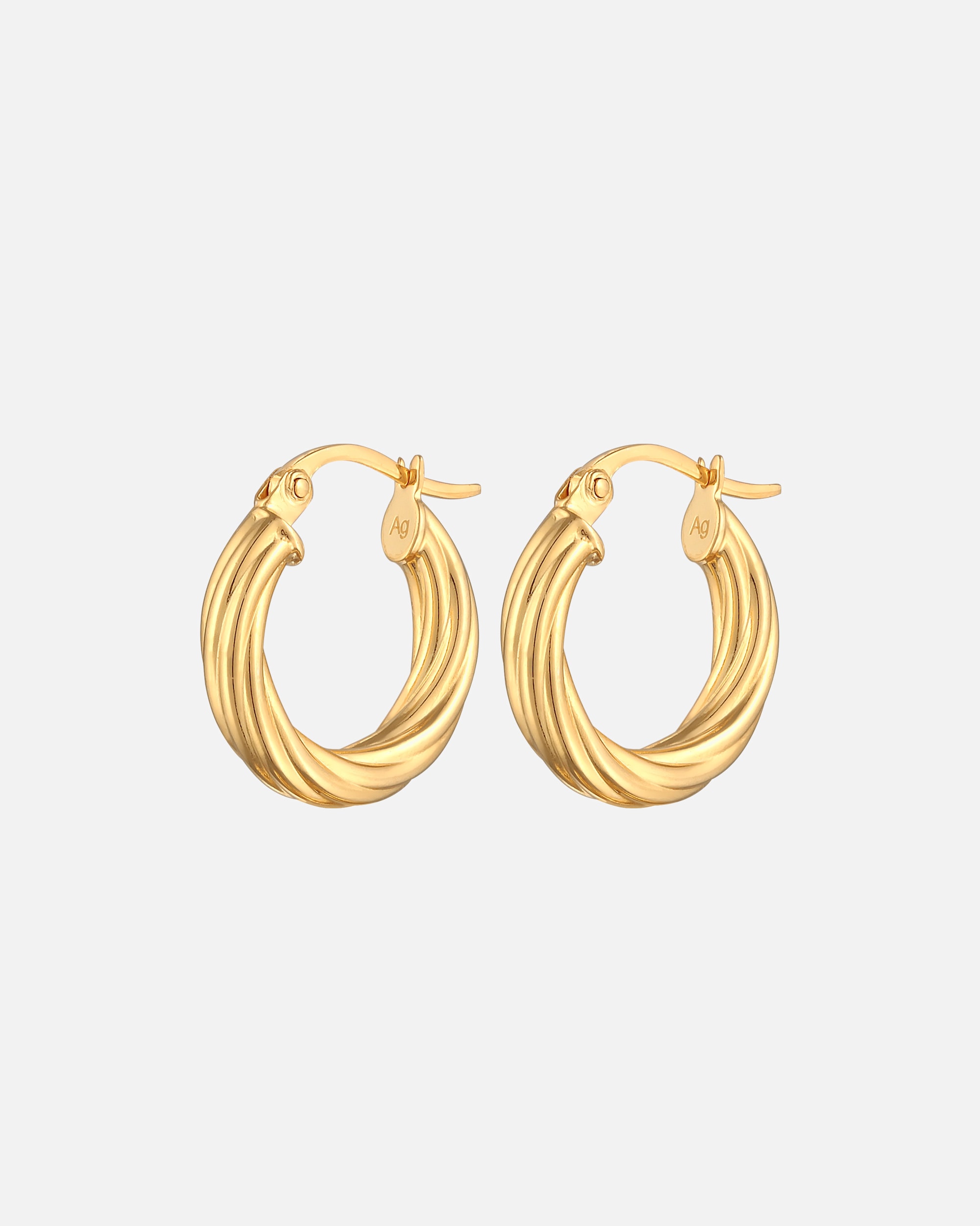 Ohrringe für Weiblich Elli Creolen Twisted Look Gedreht 925 Silber 1 Stück