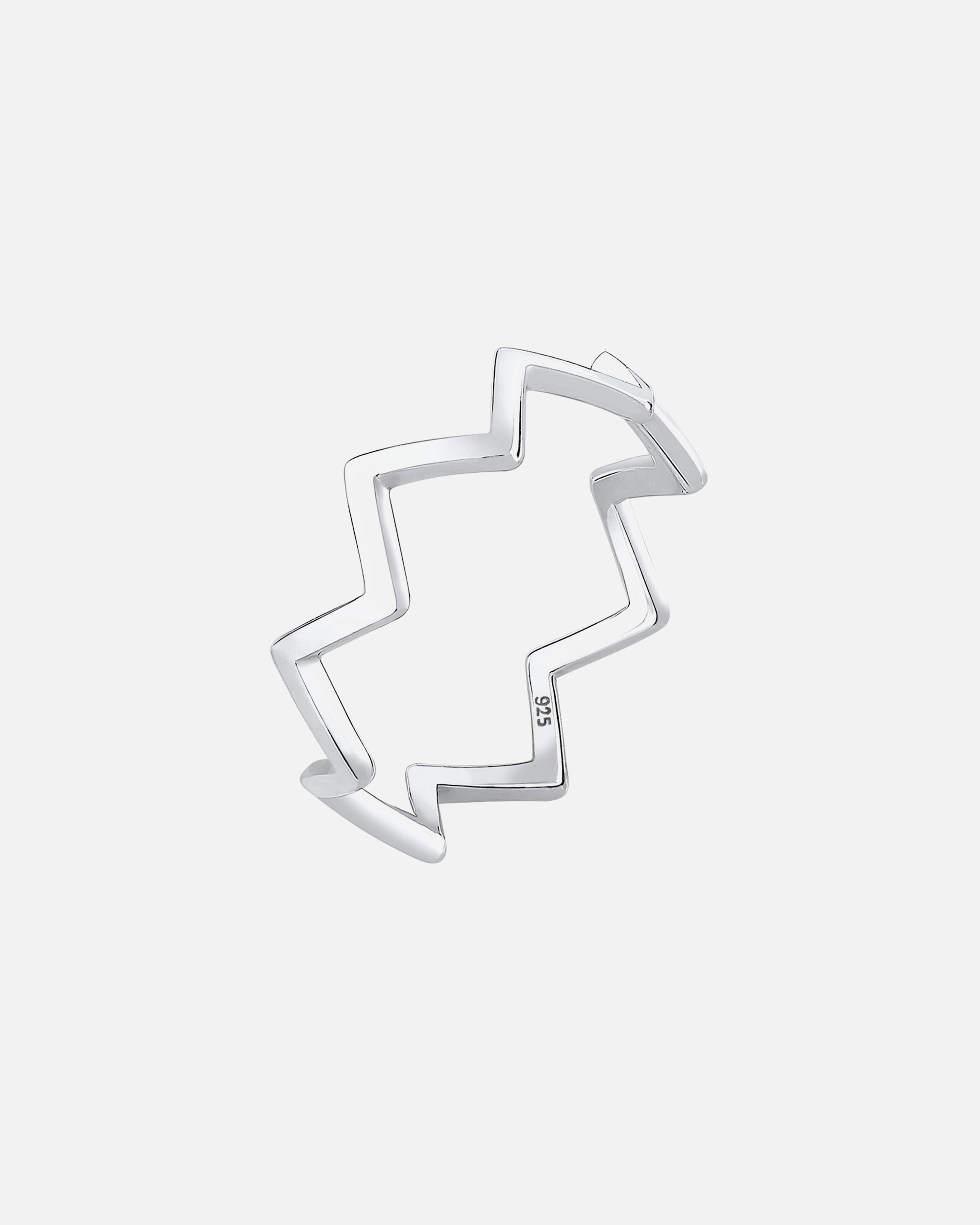 Ring für Weiblich Elli Geo Zick Zack Trend Blogger 925 Sterling Silber 52