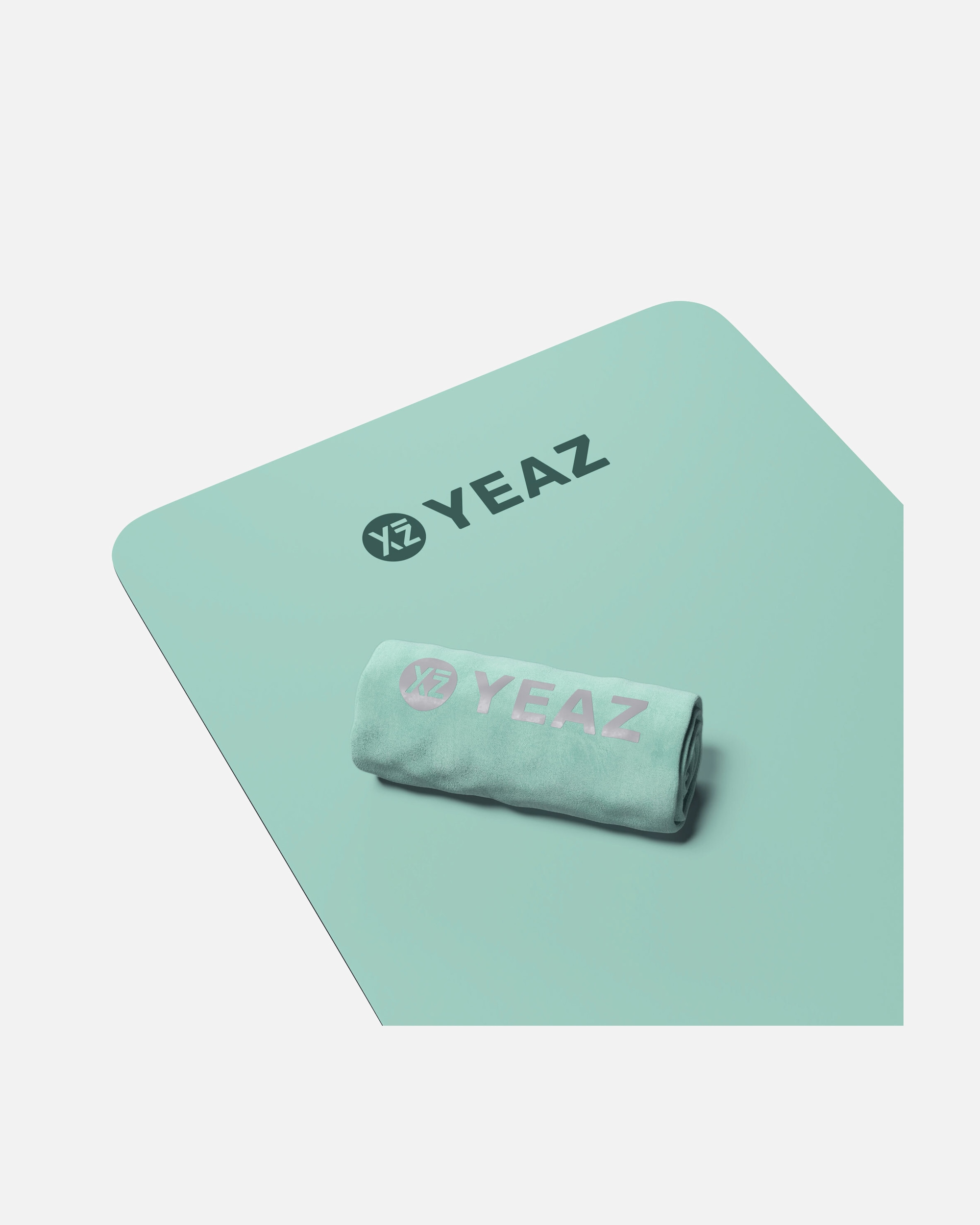 Yogazubehör für Unisex CARESS Set - Handtuch & Matte grün