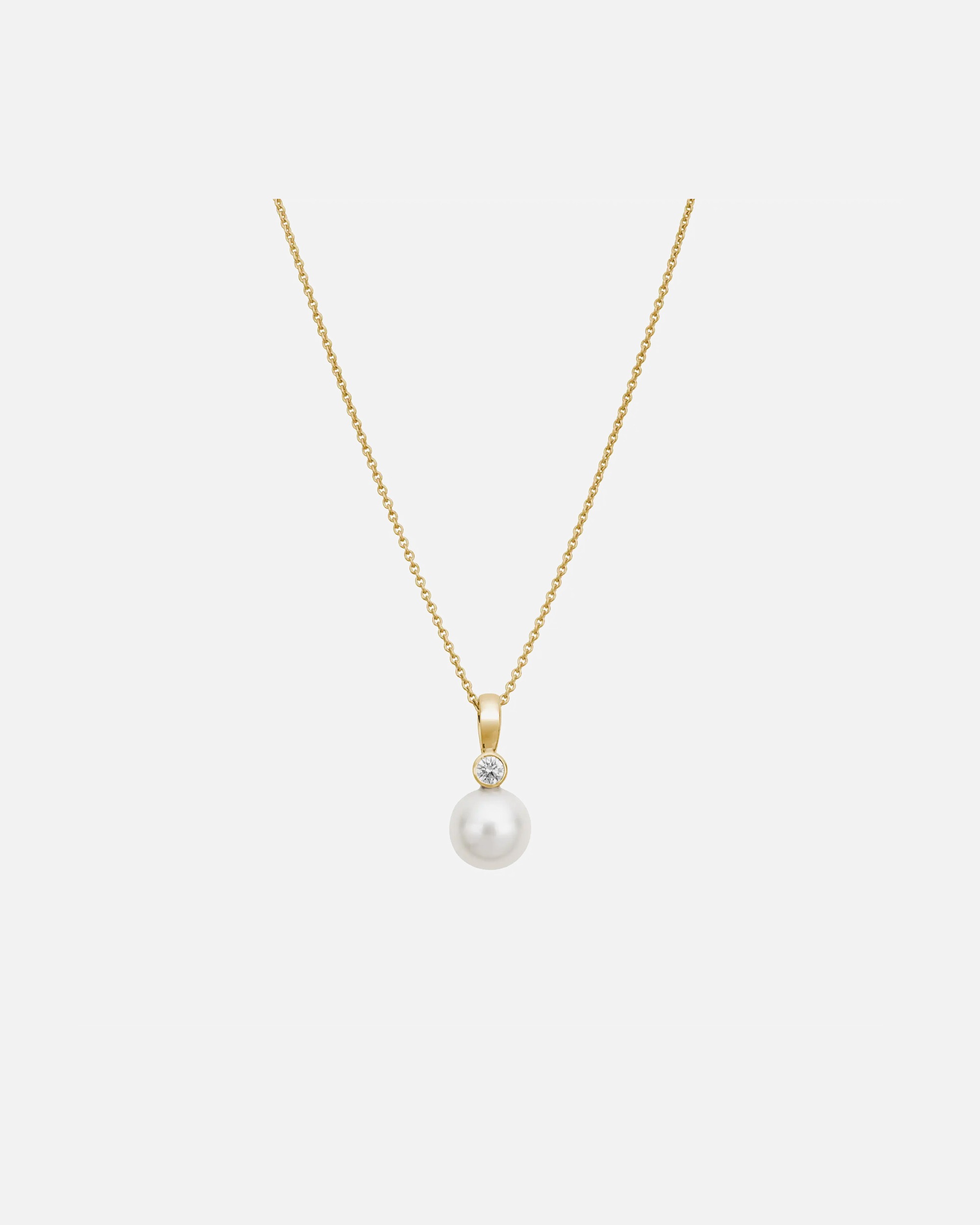 Halskette für Weiblich Lyomi Default Brand Line Anhänger mit Kette 585/- Gold Diamant Lab Grown weiß 0,10ct. gelb vergoldet