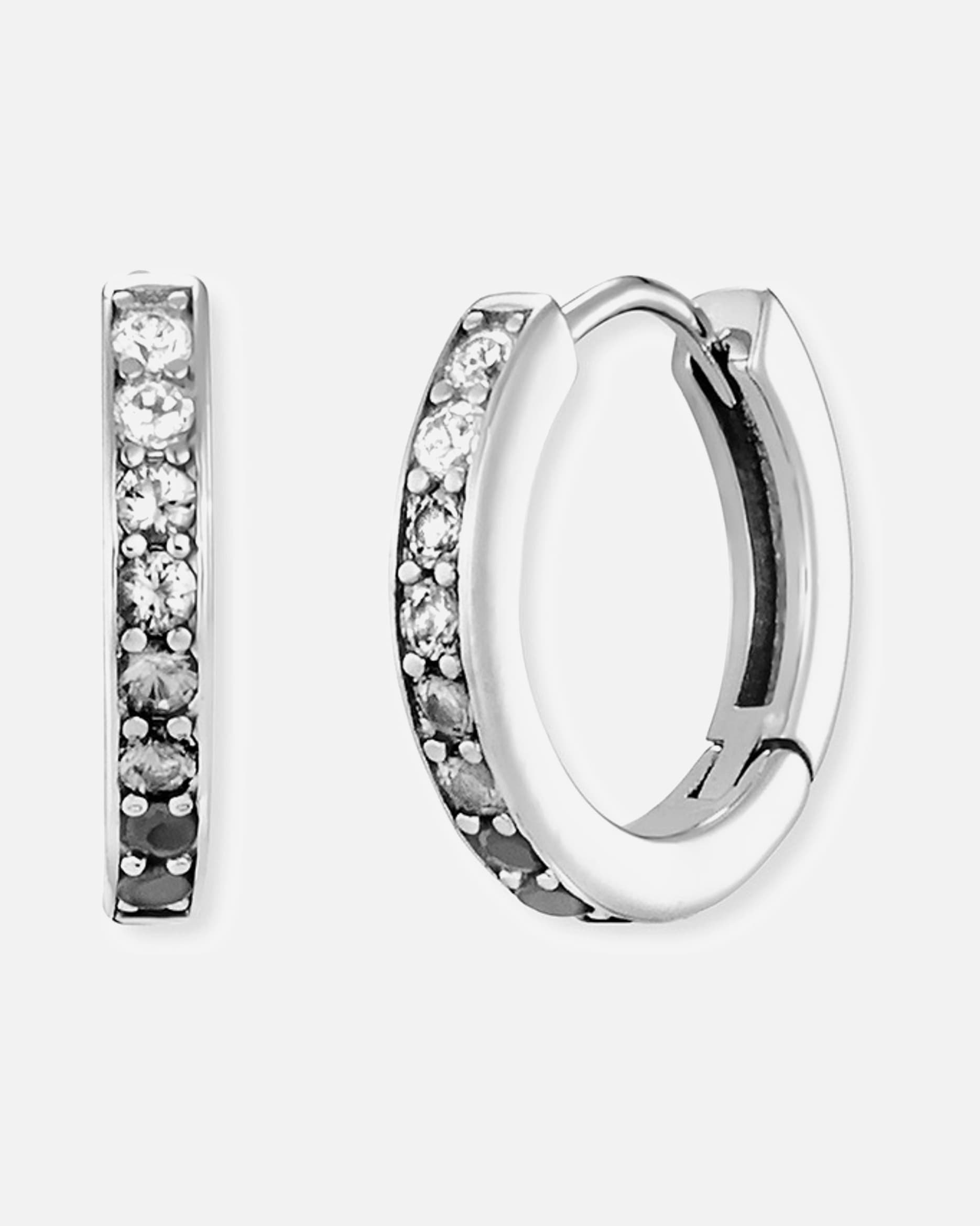 Ohrringe für Weiblich Engelsrufer Creolen 925er Silber schwarz, silber