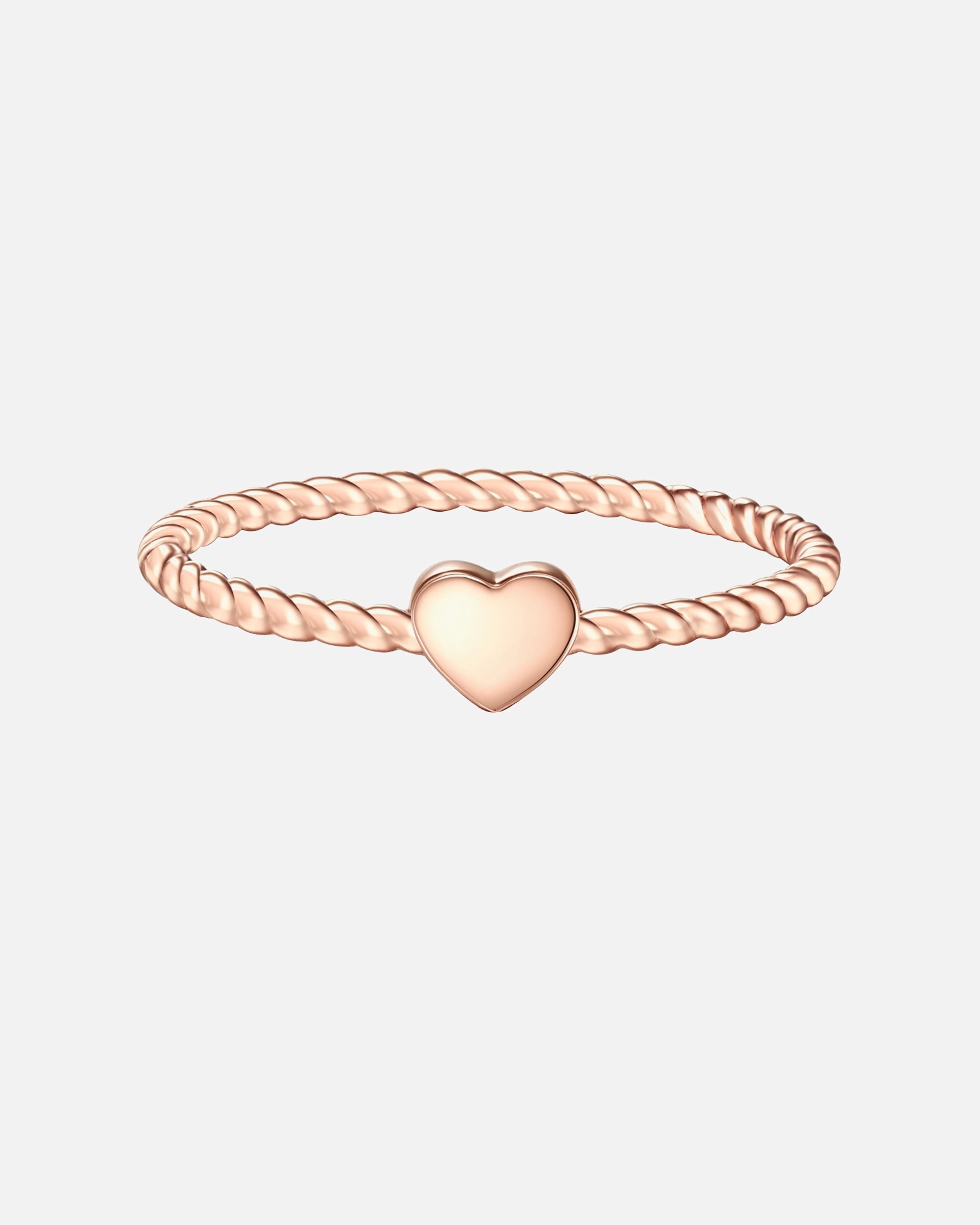Ring für Weiblich Glanzstücke München Ring Herz aus Sterling Silber in roségold 54