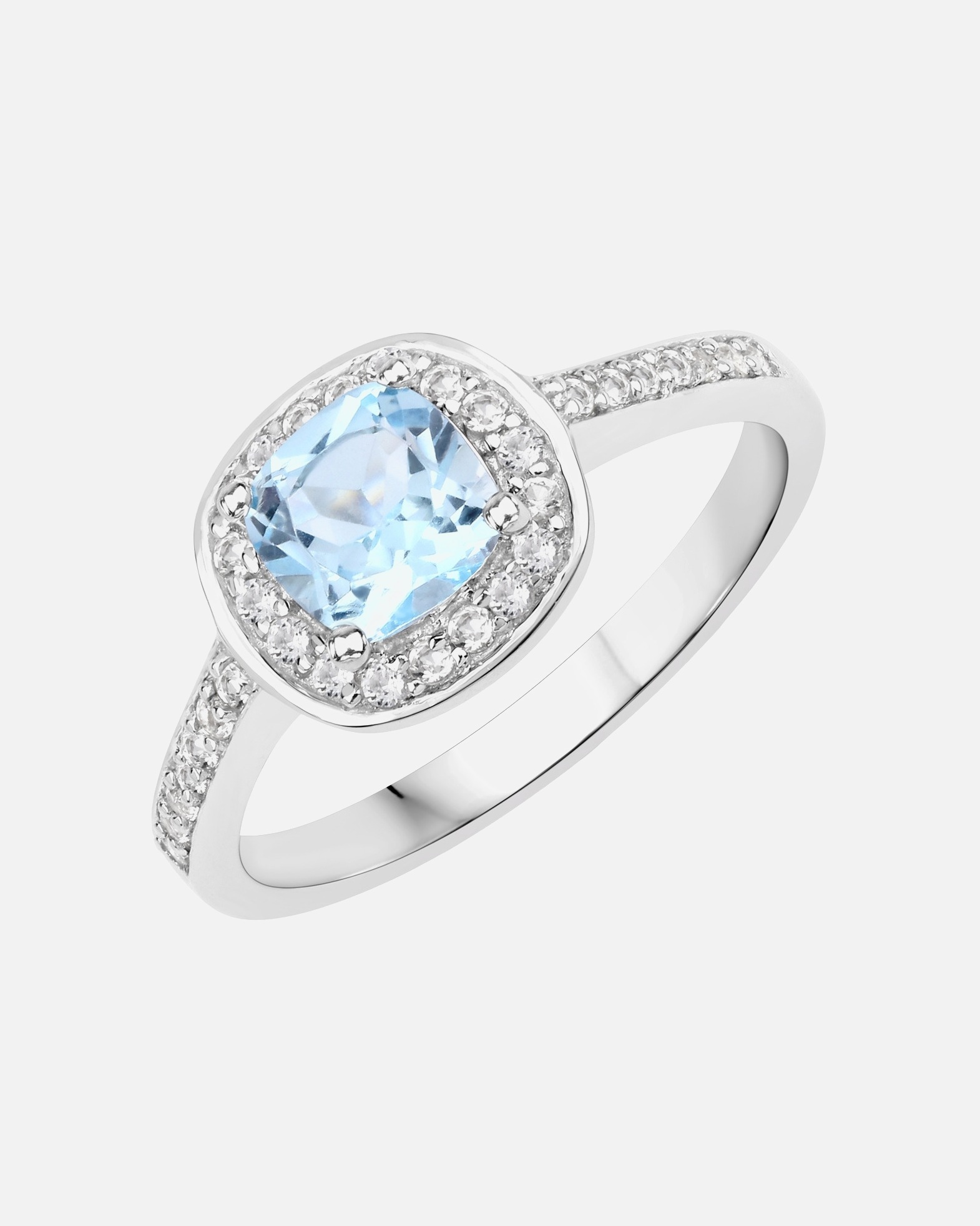 Ring für Weiblich Rafaela Donata Ring Sterling Silber Blautopas in Silber 54