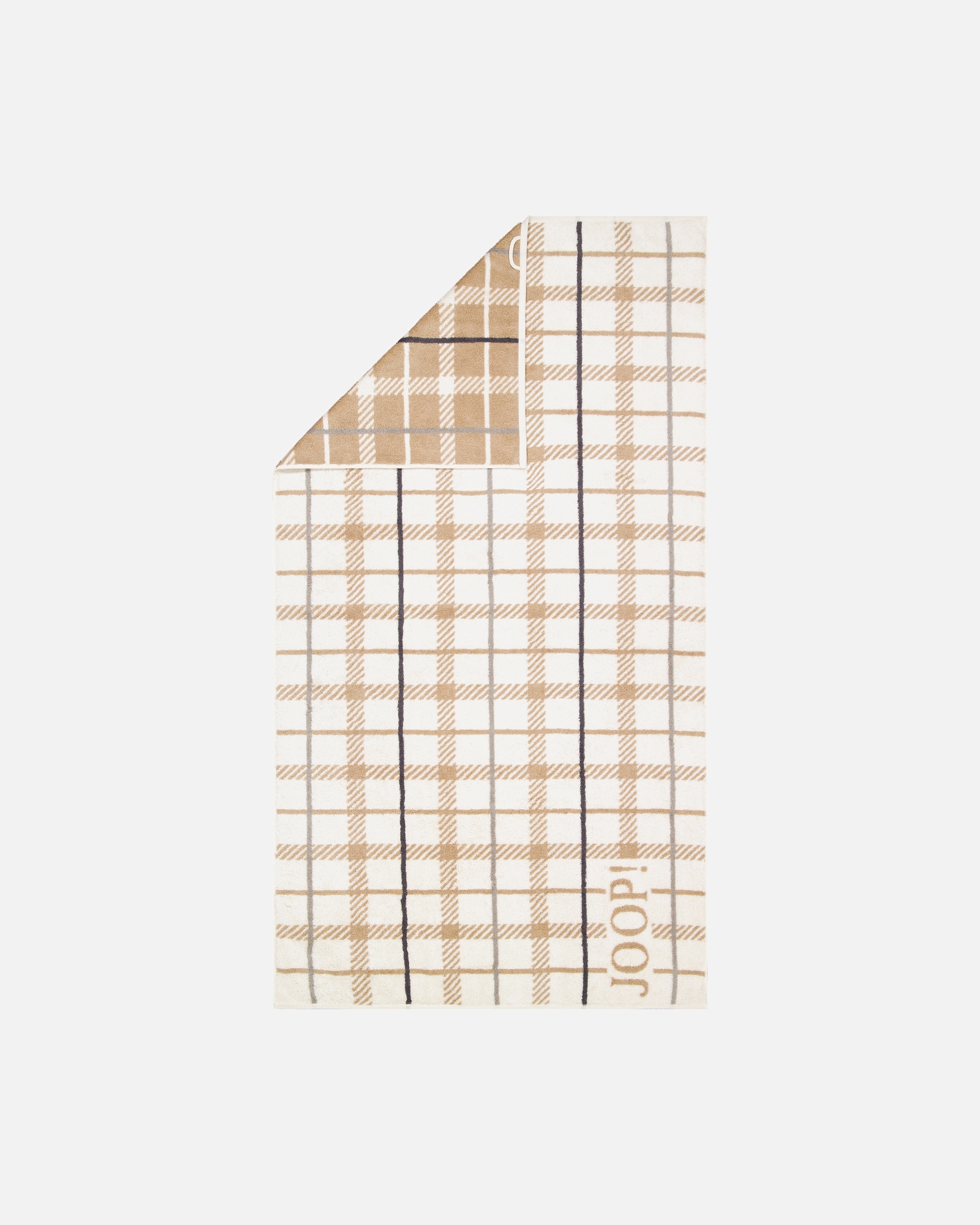 Handtuch für Unisex JOOP! JOOP! Handtücher Contour Checked 1715 Creme - 37 Duschtuch 80x150 cm